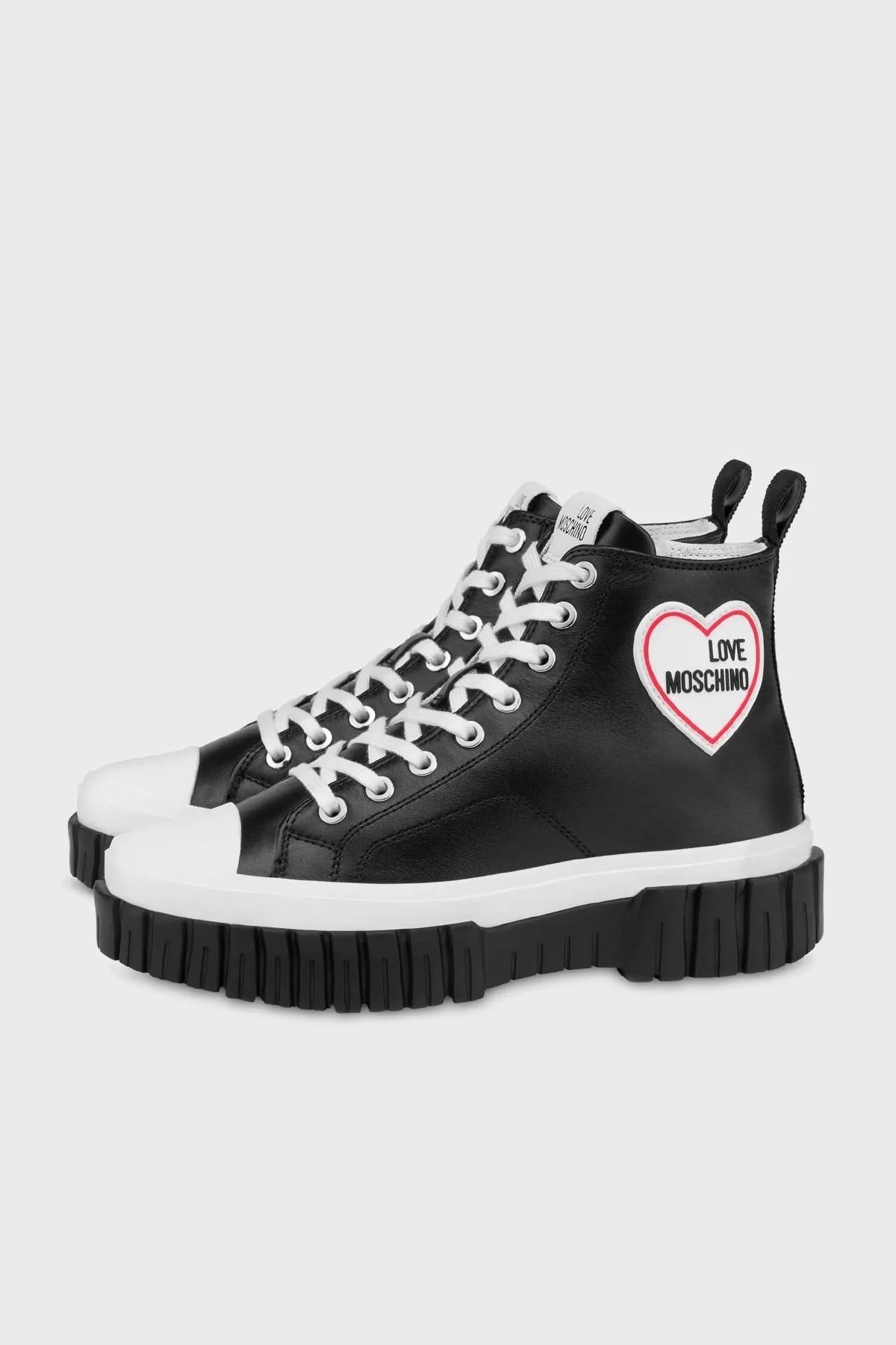 Love Moschino Hakiki Deri Bilekli Sneaker Bayan Ayakkabı JA15595G1GIA0000 SİYAH - 5