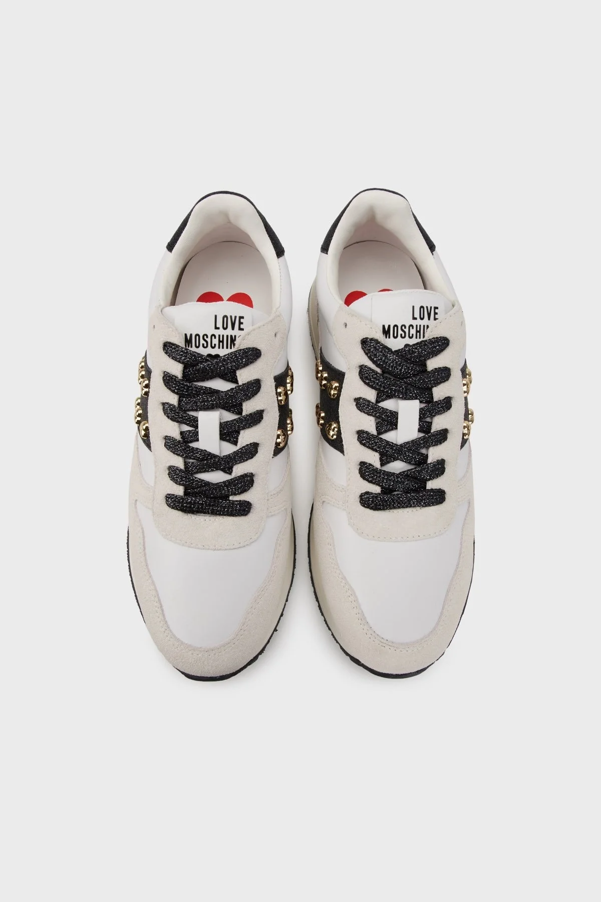 Love Moschino Hakiki Deri Süet Detaylı Sneaker Bayan Ayakkabı JA15403G1MIAM10A BEYAZ - 4