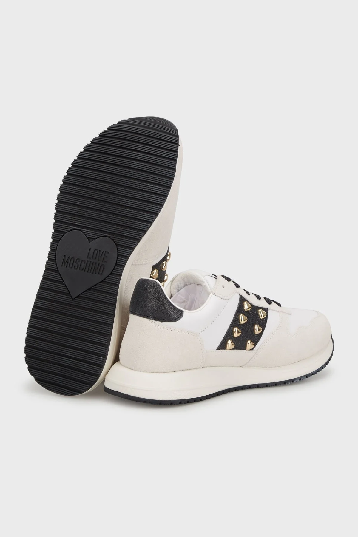 Love Moschino Hakiki Deri Süet Detaylı Sneaker Bayan Ayakkabı JA15403G1MIAM10A BEYAZ - 5
