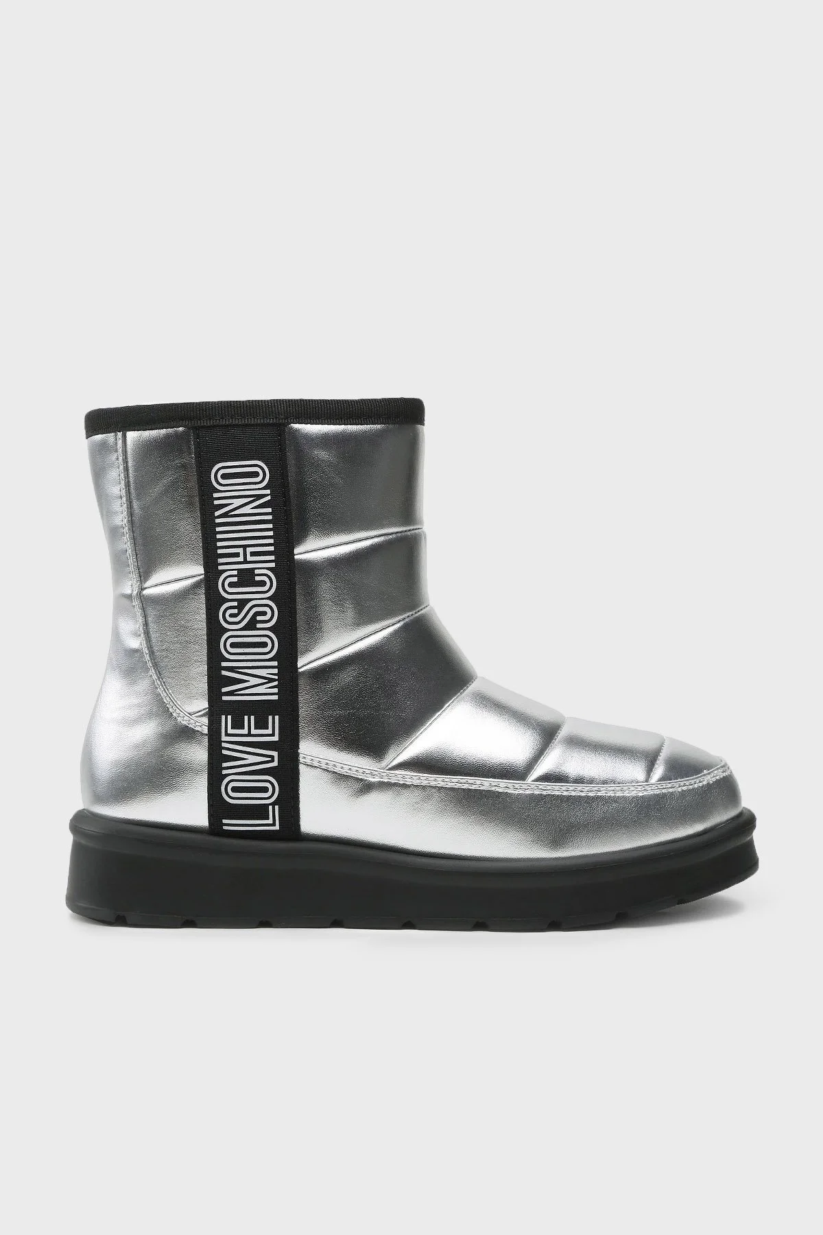 Love Moschino İçi Yumuşak Tüylü Parlak Bayan Bot JA24103H1FJZG902 GÜMÜŞ - 1