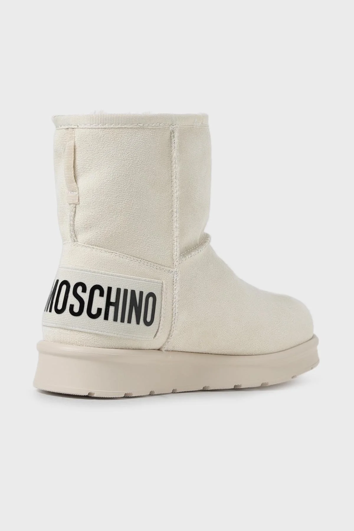 Love Moschino İçi Yumuşak Tüylü Süet Bayan Bot JA24423H0HJA5120 EKRU - 3