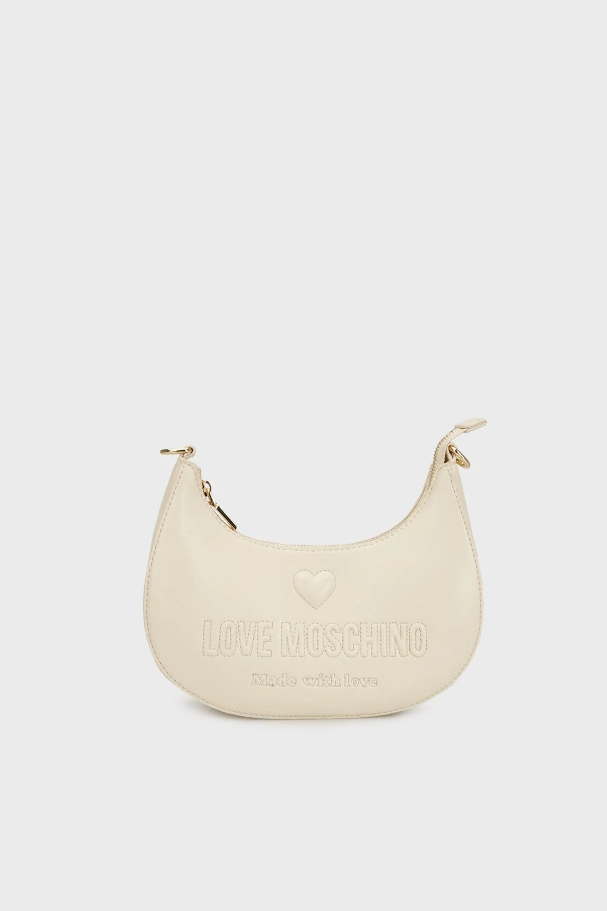 Love Moschino Kabartmalı Logolu Çıkarılabilir Askılı Bayan Çanta JC4219PP0MKF0110 BEJ - 4