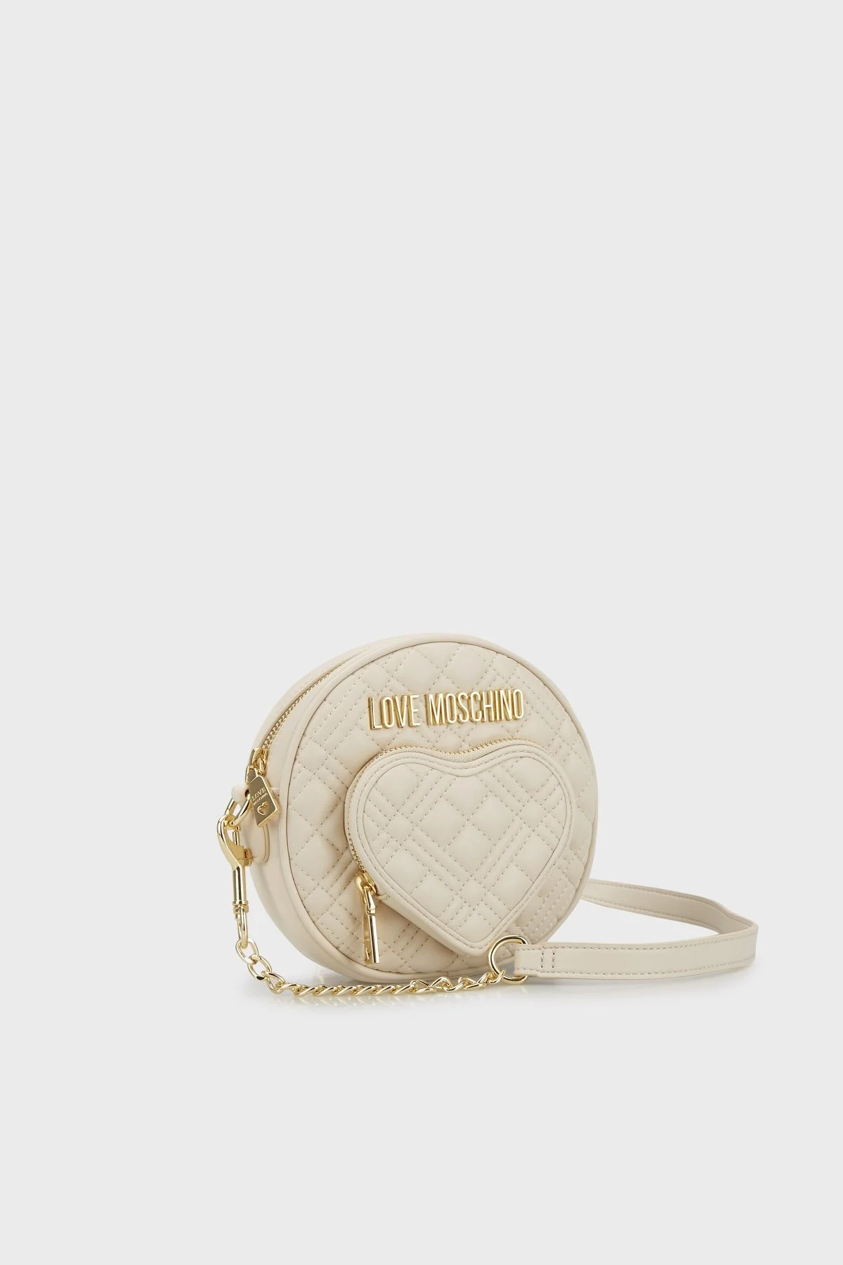 Love Moschino Kalp Cep Detaylı Omuz Ve Çapraz Askılı Zincirli Bayan Çanta JC4067PP1HLA0110 EKRU - 2