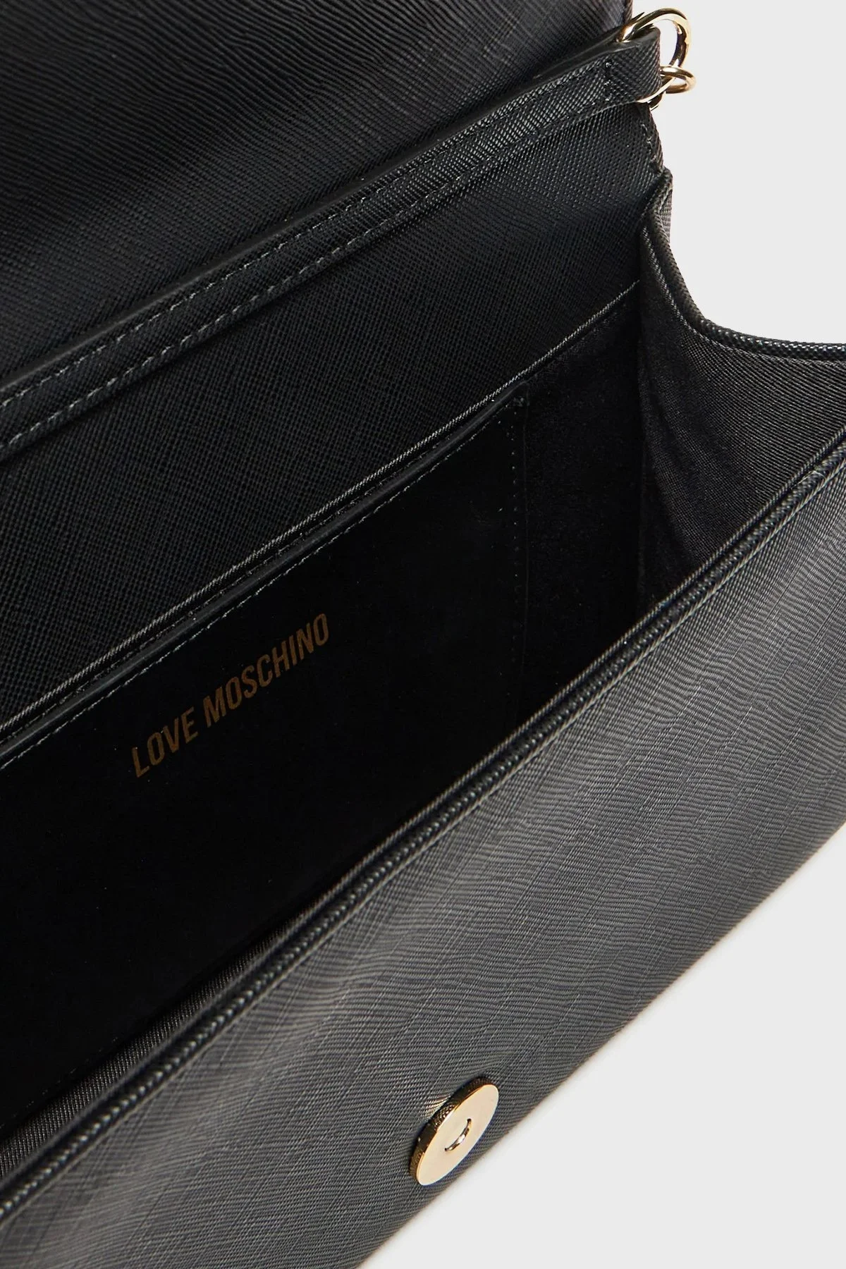 Love Moschino Kalp Logolu Zincir Askılı Bayan Çanta JC4268PP0LKL0000 SİYAH - 4