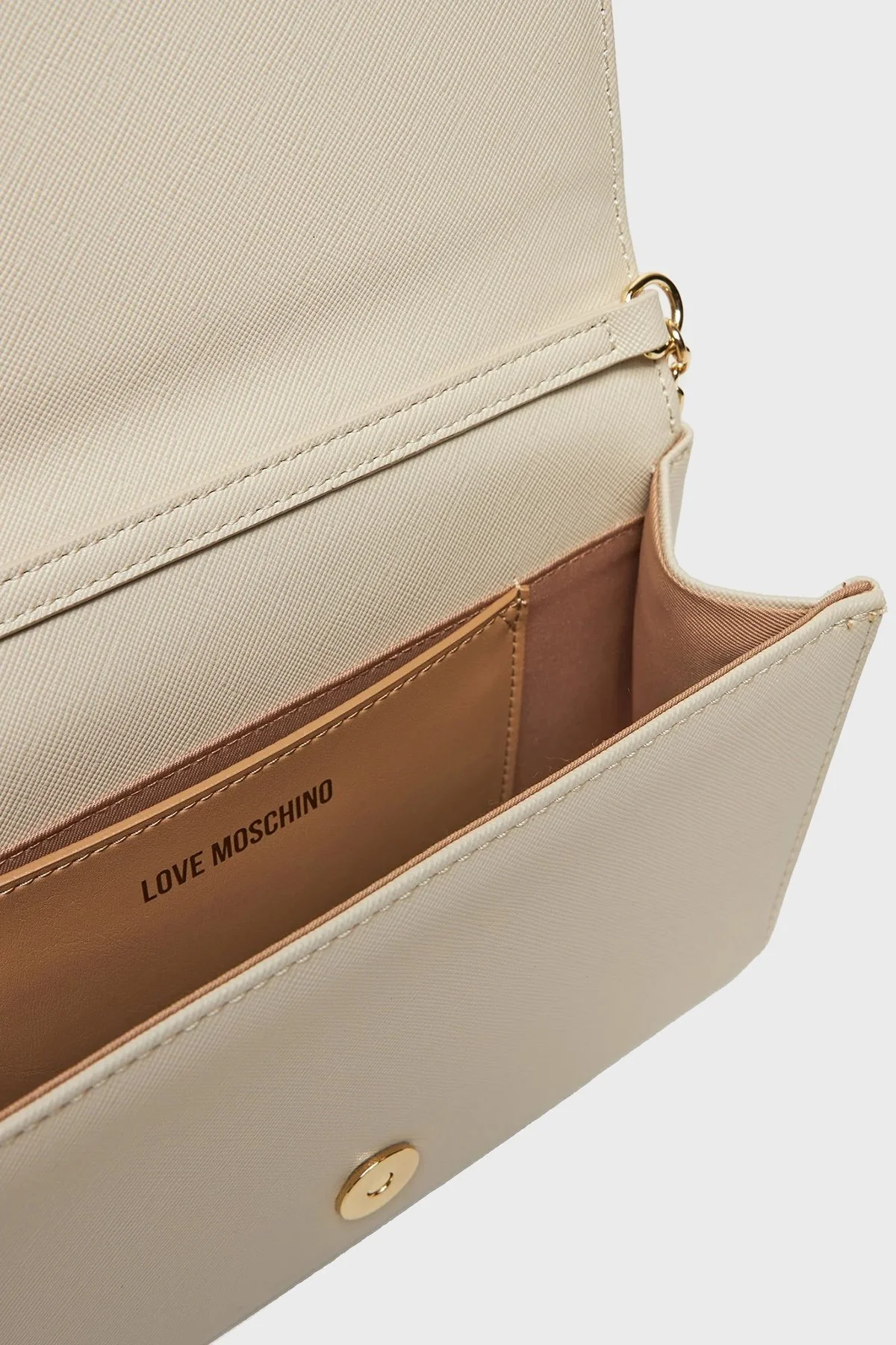 Love Moschino Kalp Logolu Zincir Askılı Bayan Çanta JC4268PP0LKL0110 BEJ - 4