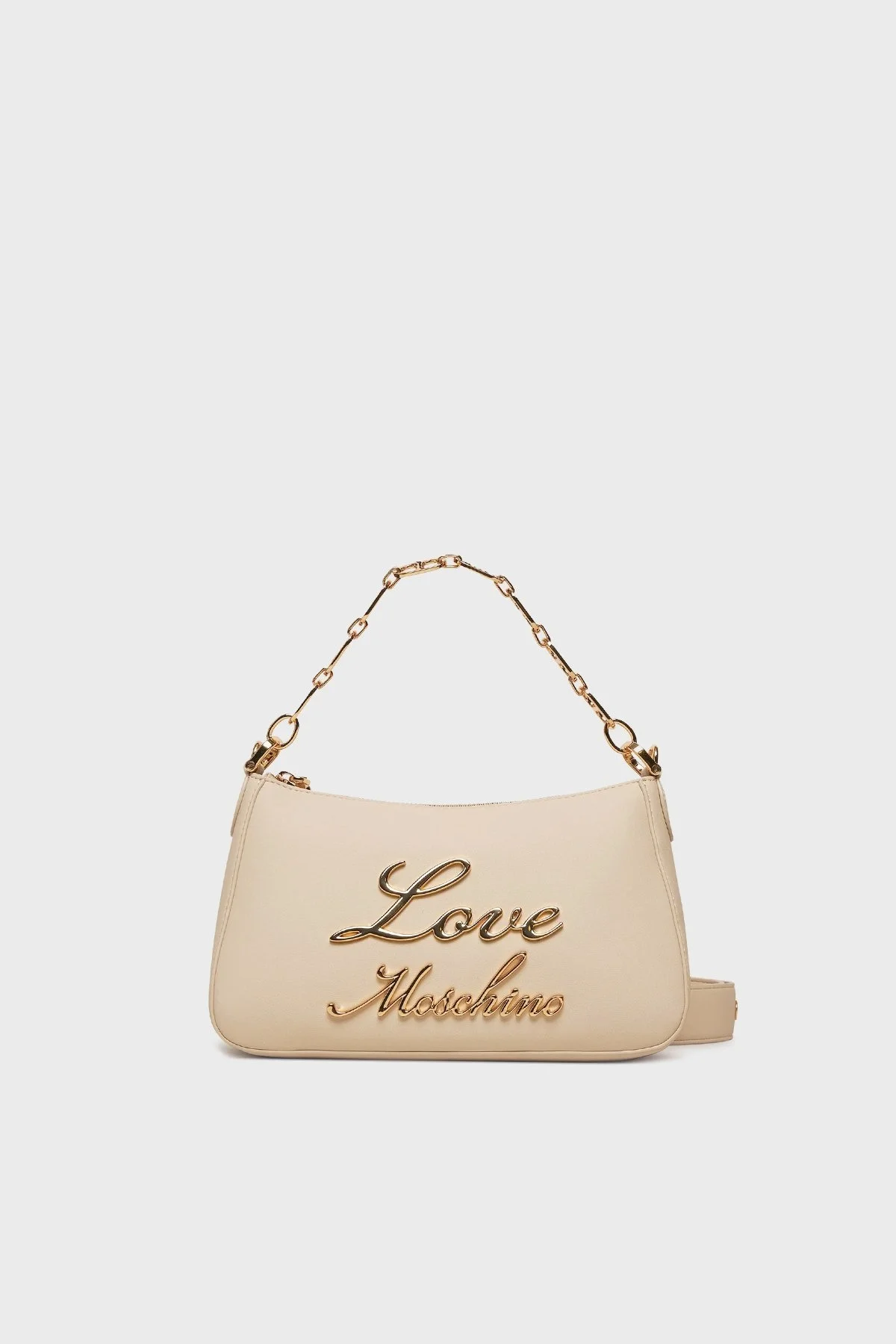 Love Moschino Kalpli Zincir Kulp Logolu Bayan Çanta JC4313PP0LKK0110 BEJ - 1
