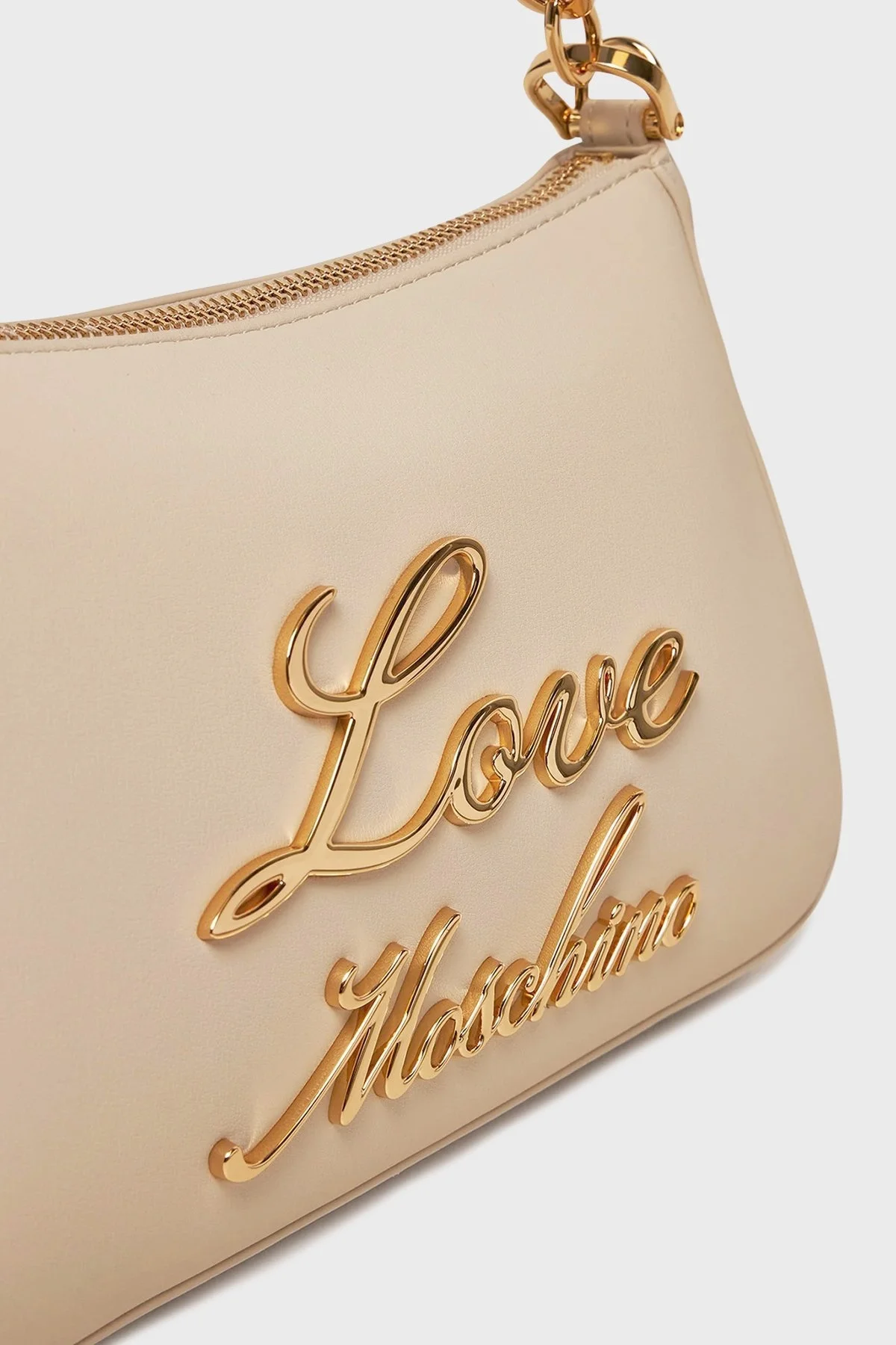Love Moschino Kalpli Zincir Kulp Logolu Bayan Çanta JC4313PP0LKK0110 BEJ - 3