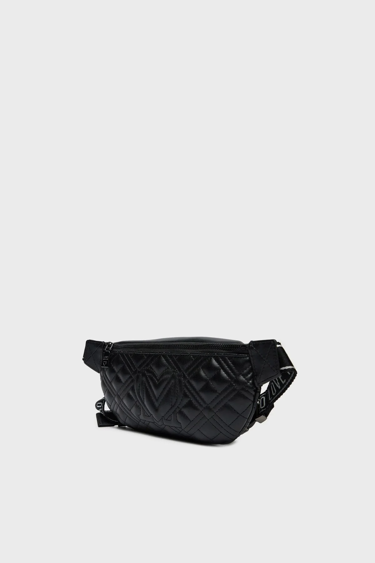 Love Moschino Kapitoneli Ayarlanabilir Askılı Bayan Bel Çantası JC4003PP1LLA000A SİYAH - 3