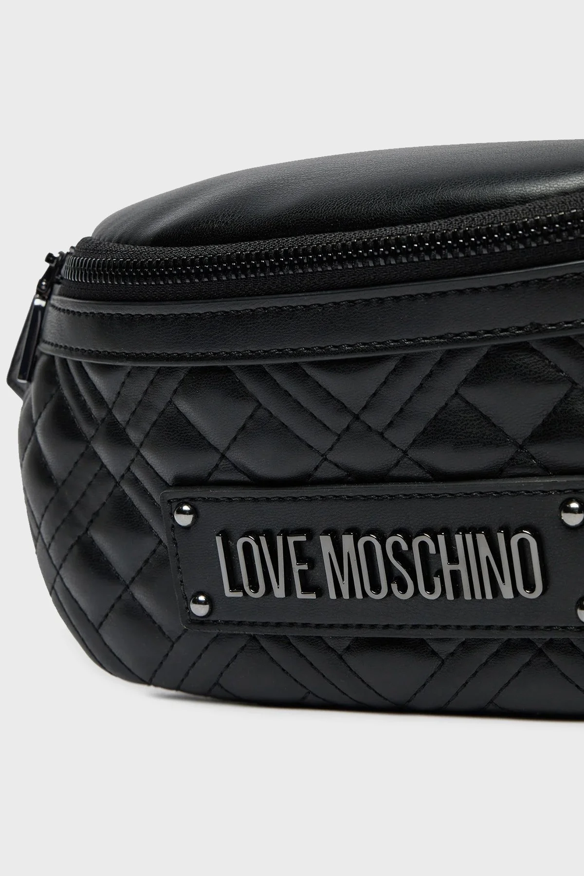 Love Moschino Kapitoneli Ayarlanabilir Askılı Bayan Bel Çantası JC4003PP1LLA000A SİYAH - 6