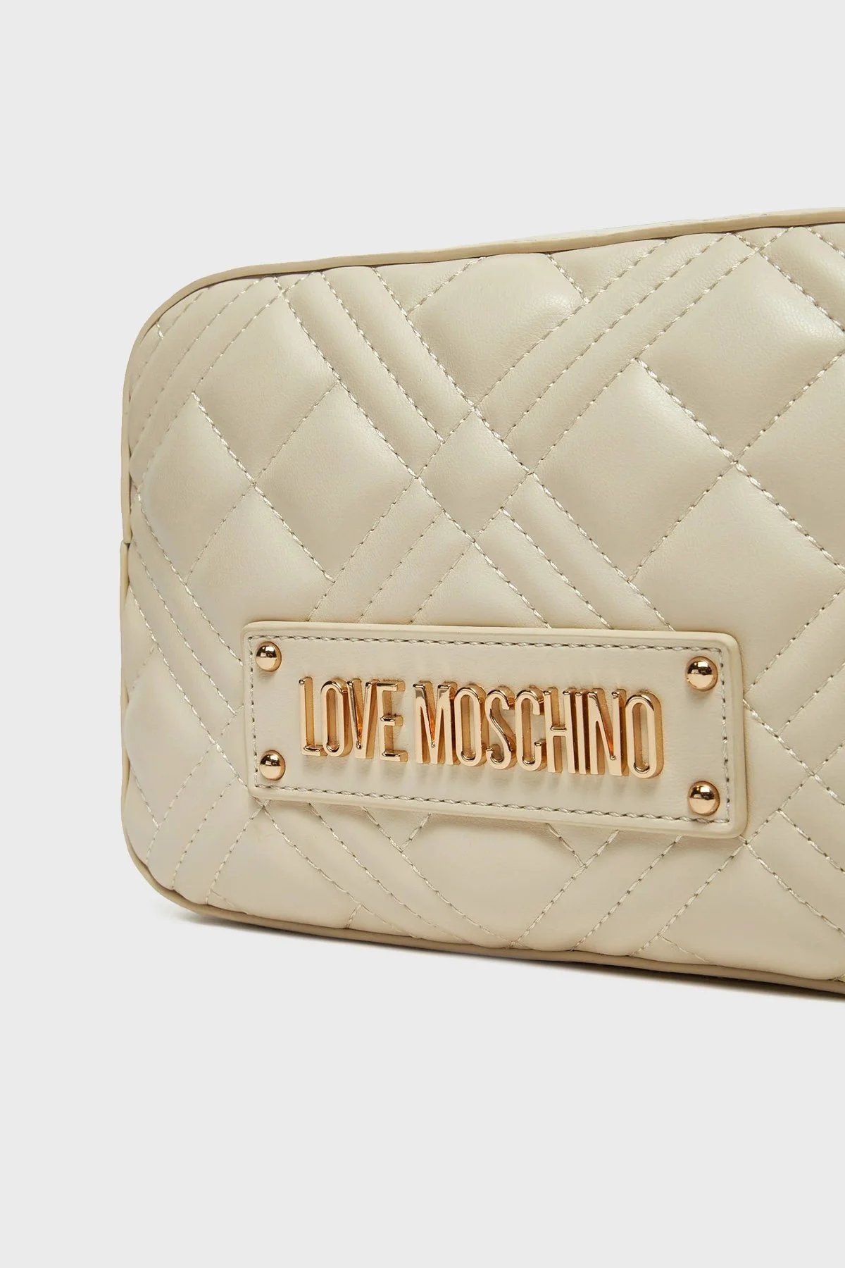Love Moschino Kapitoneli Ayarlanabilir Askılı Bayan Çanta JC4150PP1MLA0110 KREM - 3