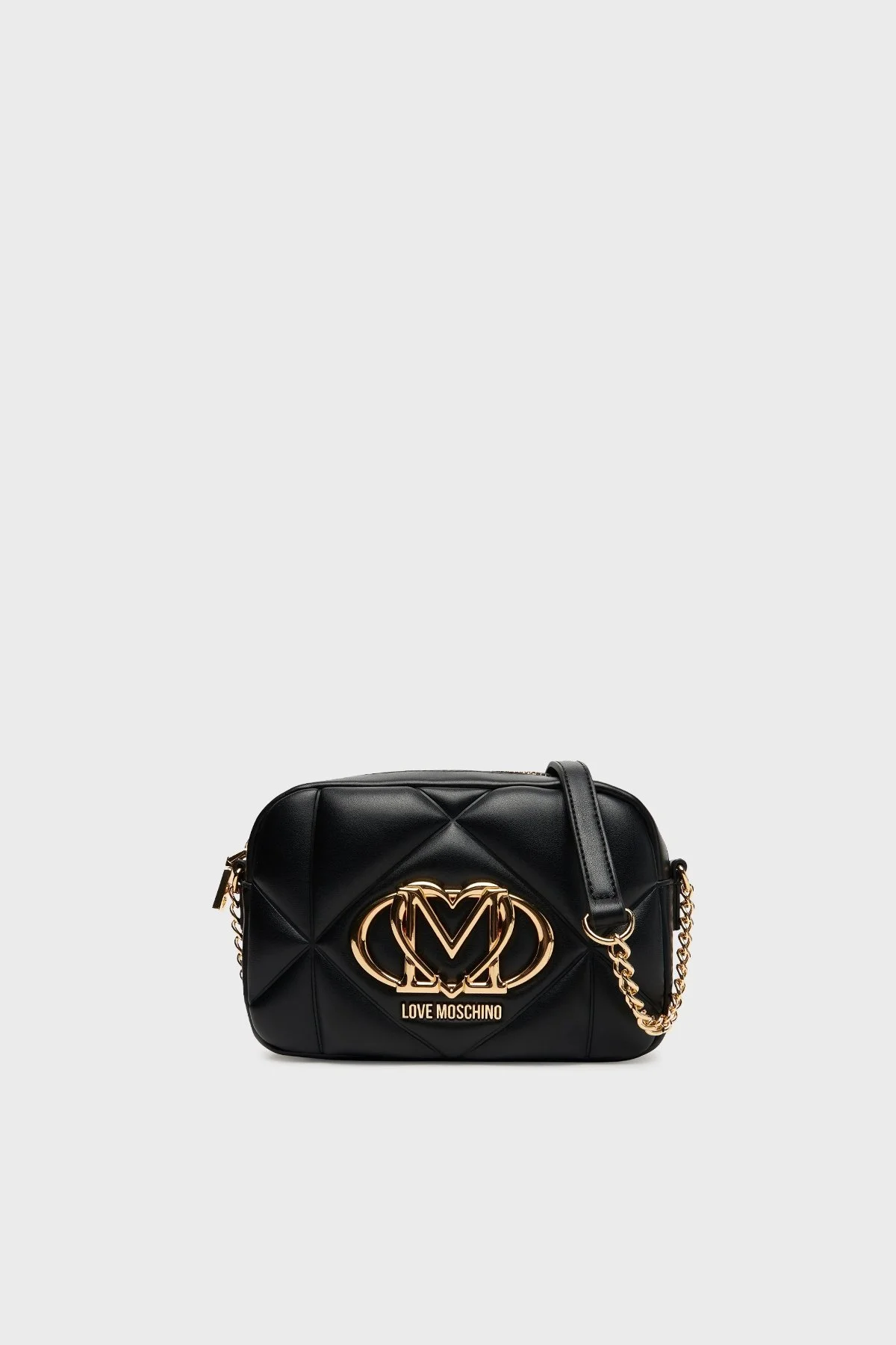 Love Moschino Kapitoneli Ayarlanabilir Zincir Askılı Bayan Çanta JC4038PP1NLC0000 SİYAH - 1