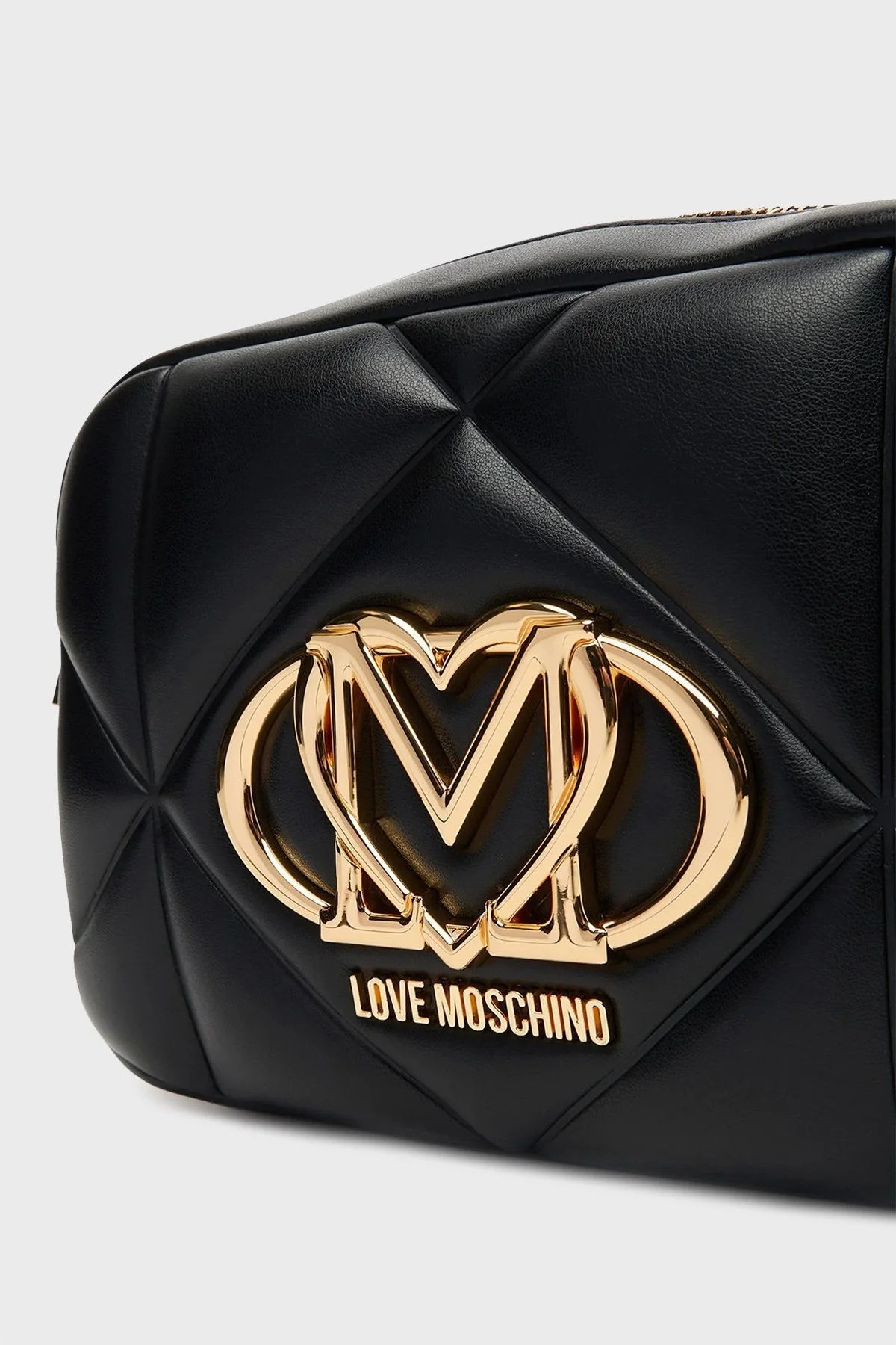 Love Moschino Kapitoneli Ayarlanabilir Zincir Askılı Bayan Çanta JC4038PP1NLC0000 SİYAH - 6