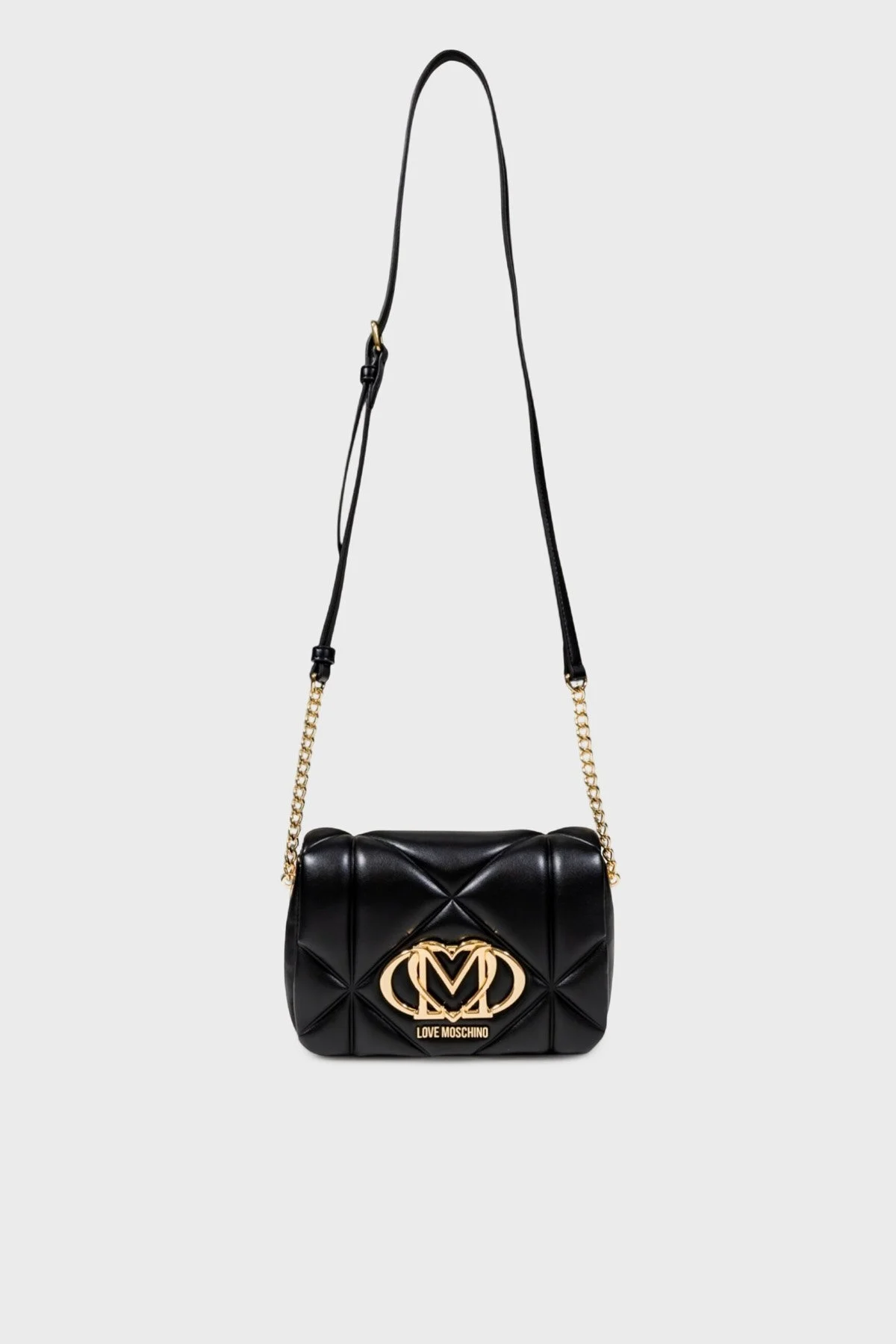 Love Moschino Kapitoneli Ayarlanabilir Zincir Askılı Bayan Çanta JC4084PP1NLC0000 SİYAH - 3
