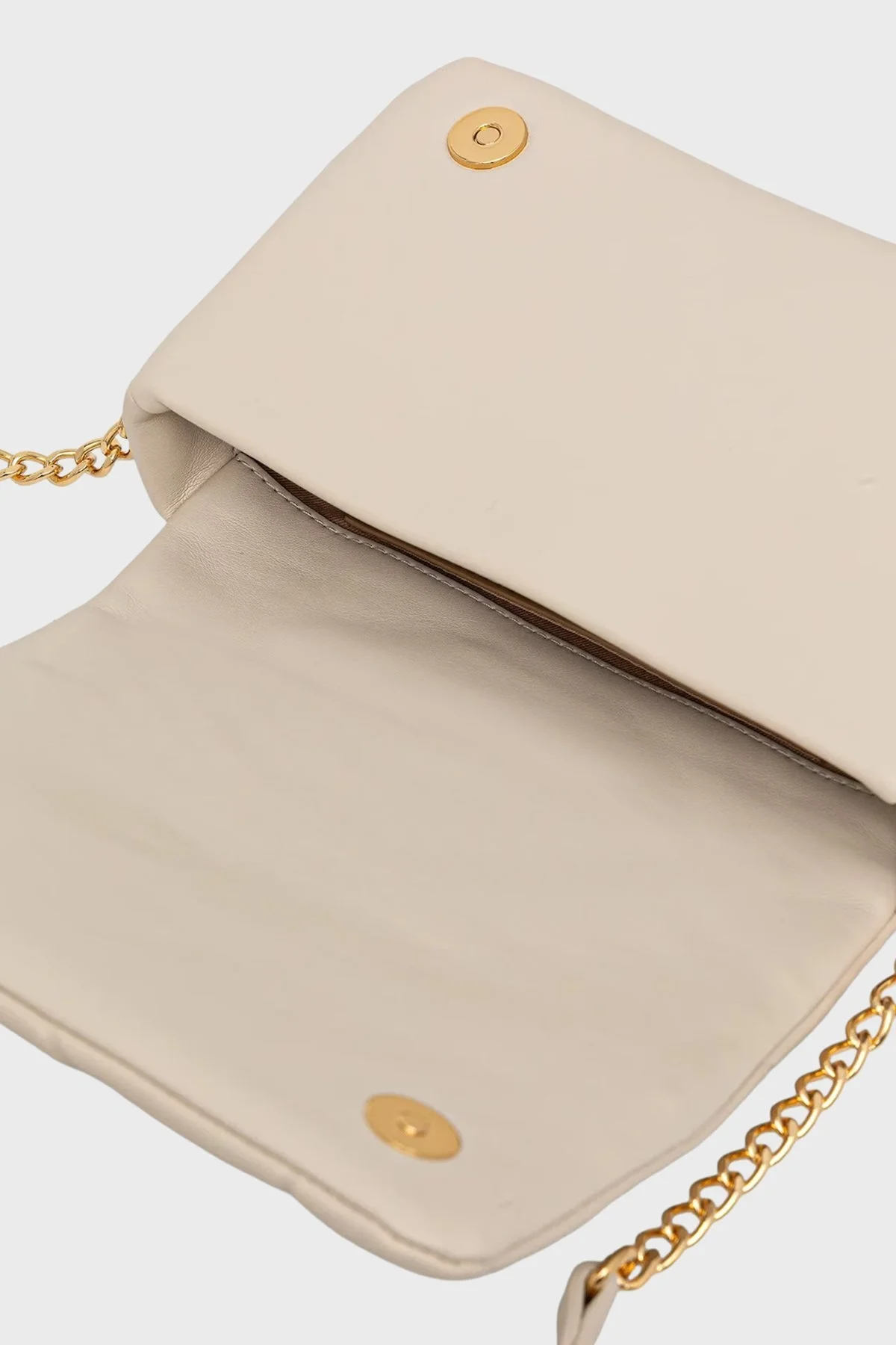 Love Moschino Kapitoneli Ayarlanabilir Zincir Askılı Bayan Çanta JC4084PP1NLC0110 BEJ - 3