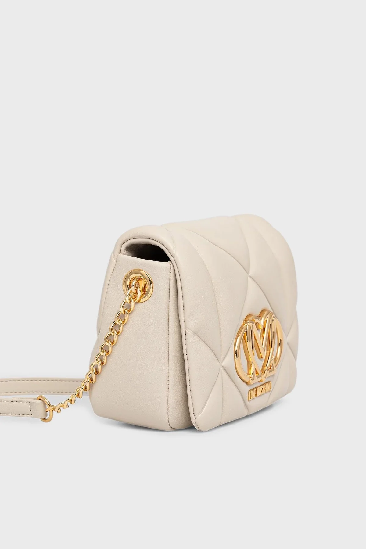 Love Moschino Kapitoneli Ayarlanabilir Zincir Askılı Bayan Çanta JC4084PP1NLC0110 BEJ - 4