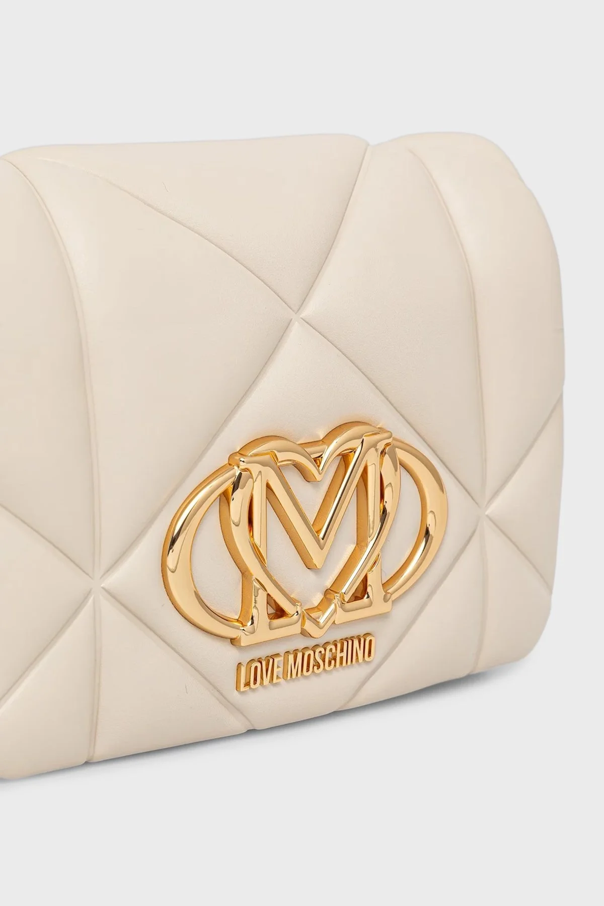 Love Moschino Kapitoneli Ayarlanabilir Zincir Askılı Bayan Çanta JC4084PP1NLC0110 BEJ - 5