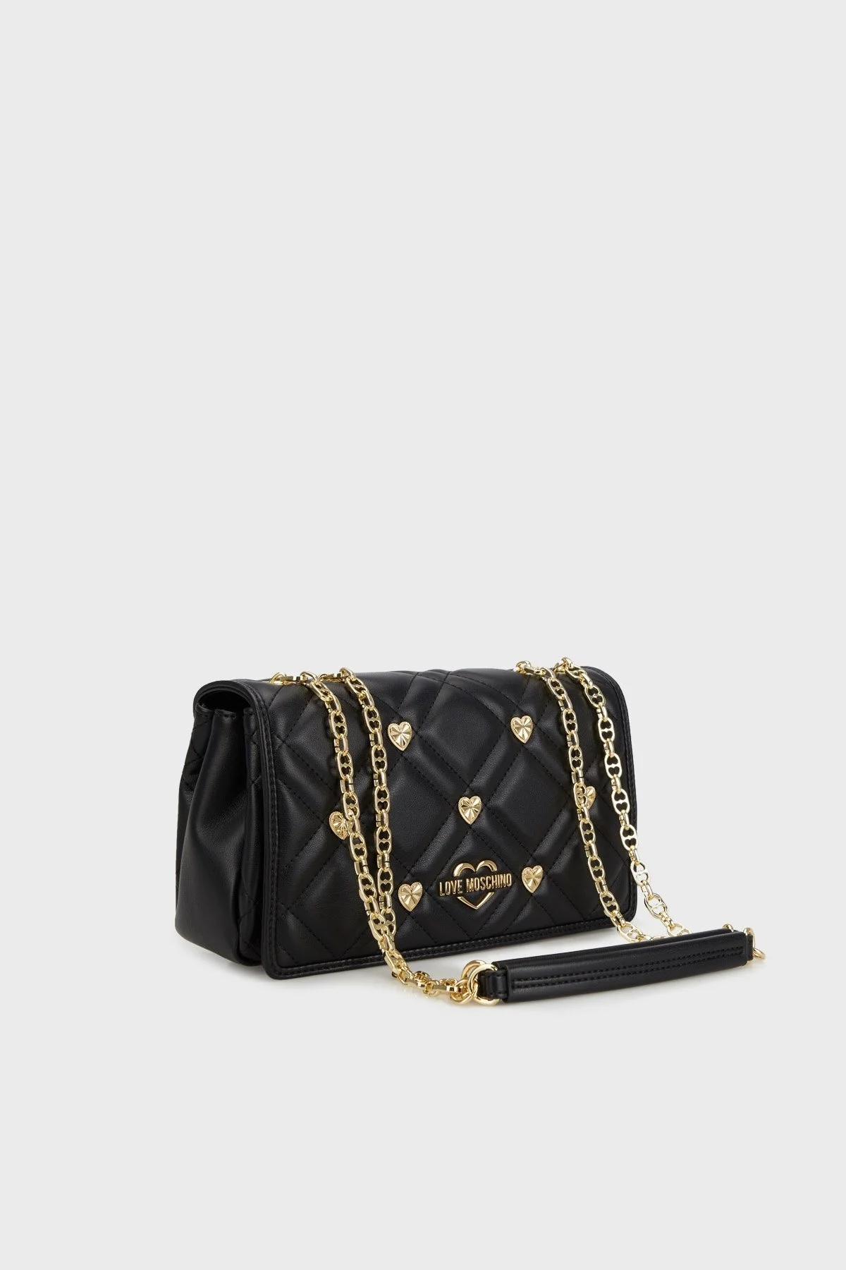 Love Moschino Kapitoneli Ayarlanabilir Zincir Askılı Bayan Çanta JC4120PP1MLI0000 SİYAH - 4