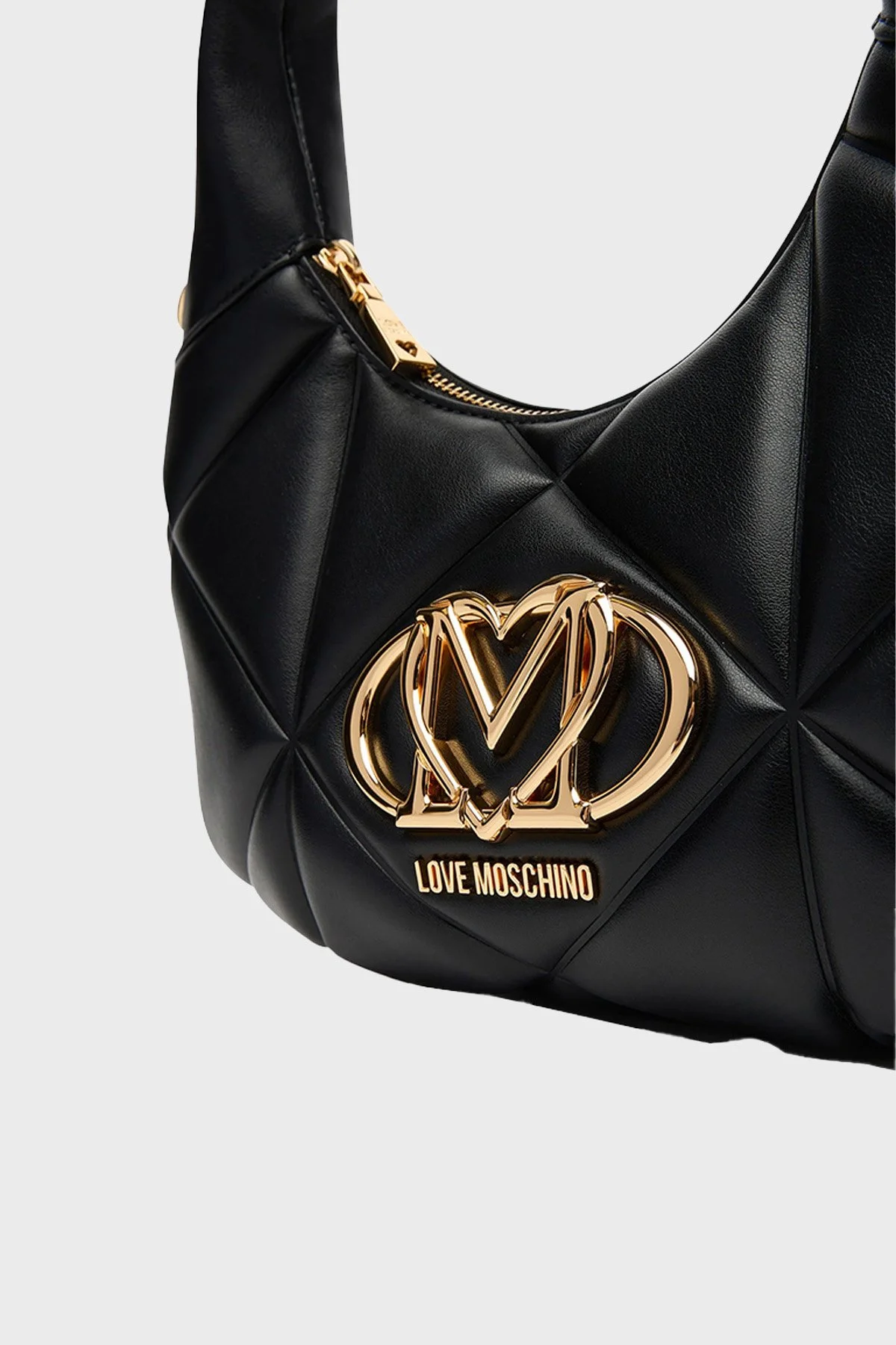 Love Moschino Kapitoneli Çıkarılabilir Askılı Bayan Çanta JC4039PP1OLC0000 SİYAH - 6