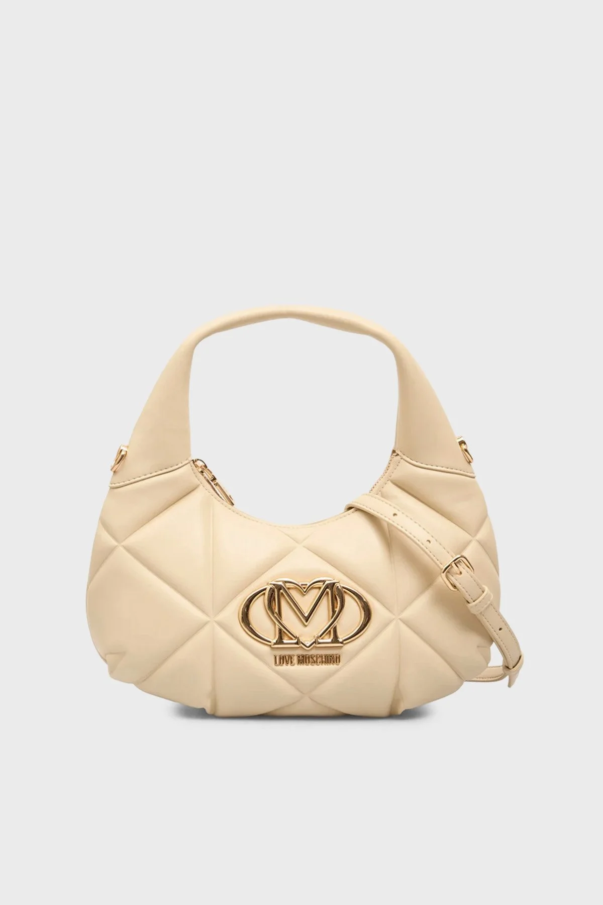 Love Moschino Kapitoneli Çıkarılabilir Askılı Bayan Çanta JC4039PP1OLC0129 BEJ - 1