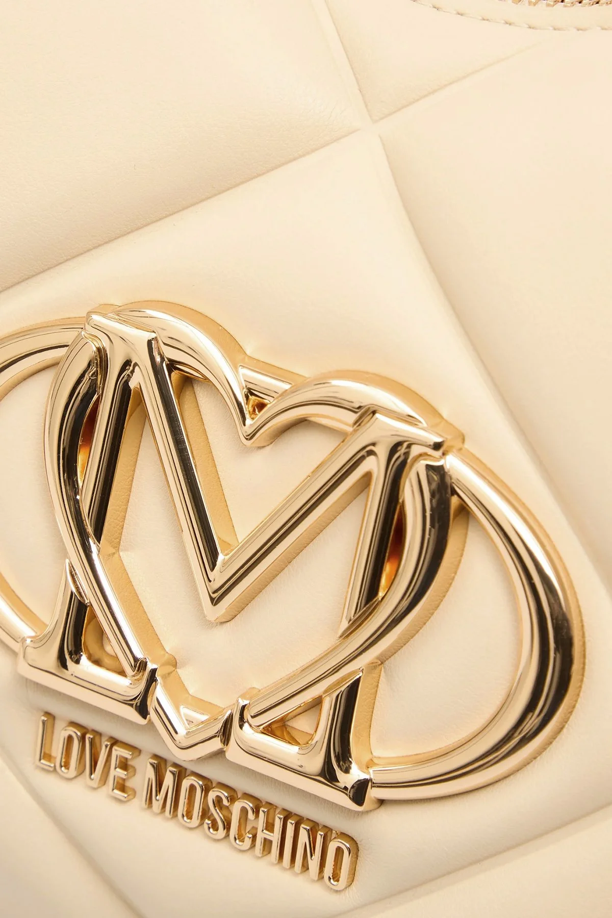 Love Moschino Kapitoneli Çıkarılabilir Askılı Bayan Çanta JC4039PP1OLC0129 BEJ - 3