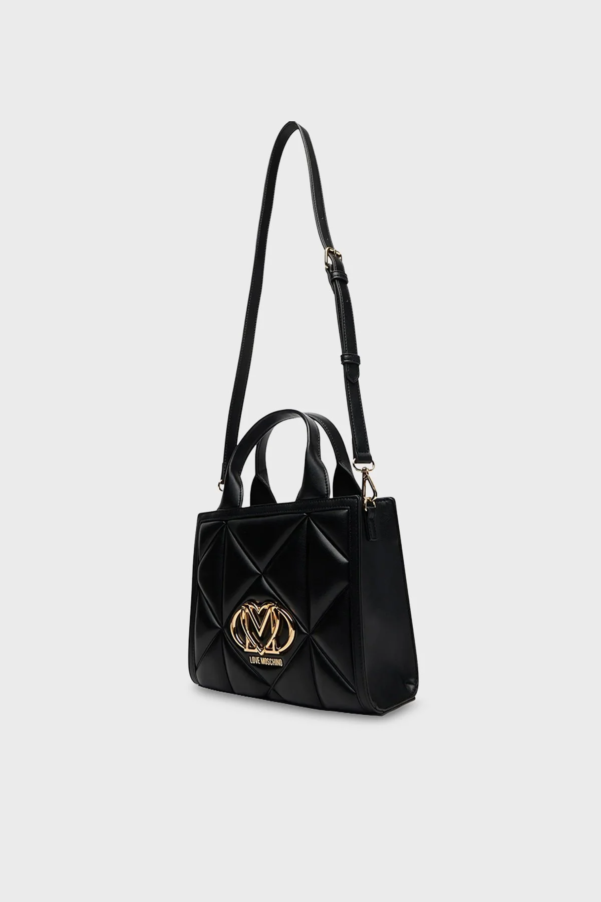 Love Moschino Kapitoneli Çıkarılabilir Askılı Bayan Çanta JC4081PP1OLC0000 SİYAH - 4