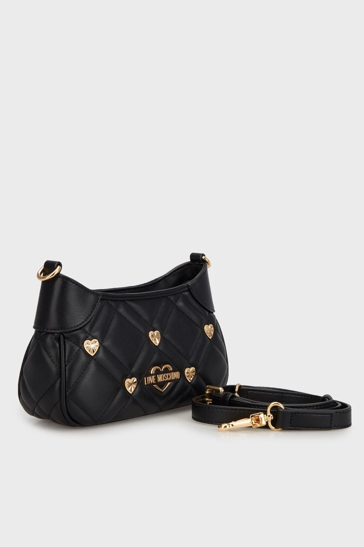 Love Moschino Kapitoneli Çıkarılabilir Askılı Bayan Çanta JC4121PP1MLI0000 SİYAH - 3