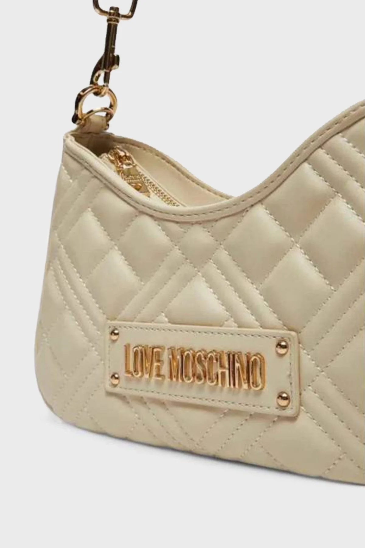 Love Moschino Kapitoneli Çıkarılabilir Askılı Bayan Çanta JC4152PP1NLA0110 BEJ - 4