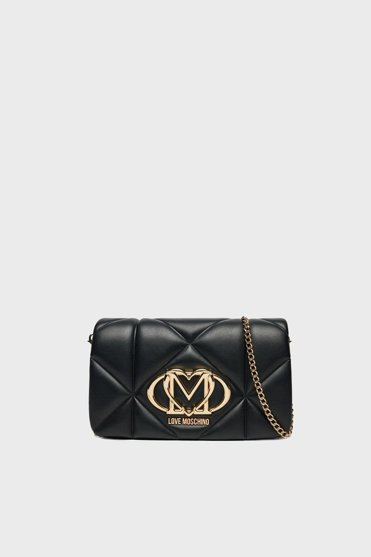 Love Moschino Kapitoneli Çıkarılabilir Zincir Askılı Bayan Çanta JC4043PP1MLC0000 SİYAH - 1