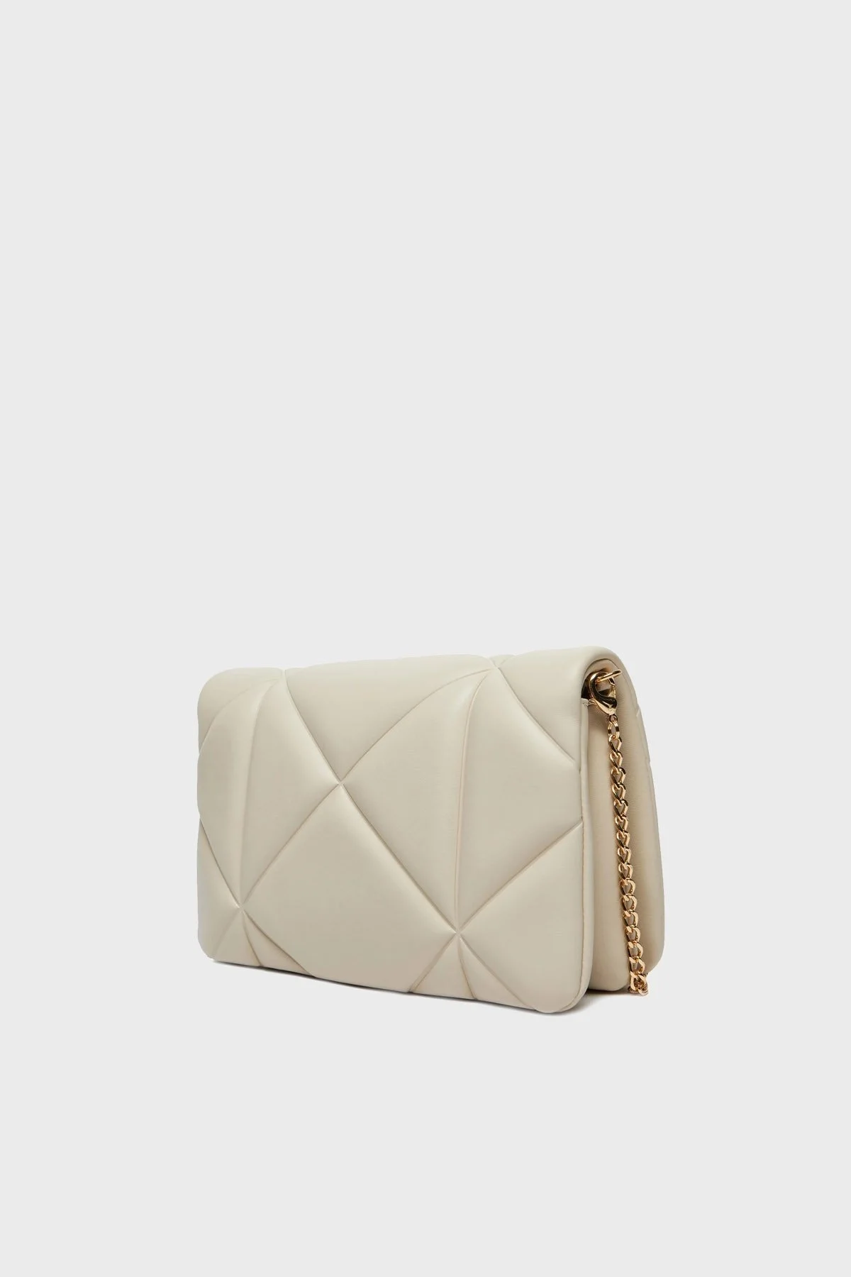 Love Moschino Kapitoneli Çıkarılabilir Zincir Askılı Bayan Çanta JC4043PP1MLC0110 KREM - 2