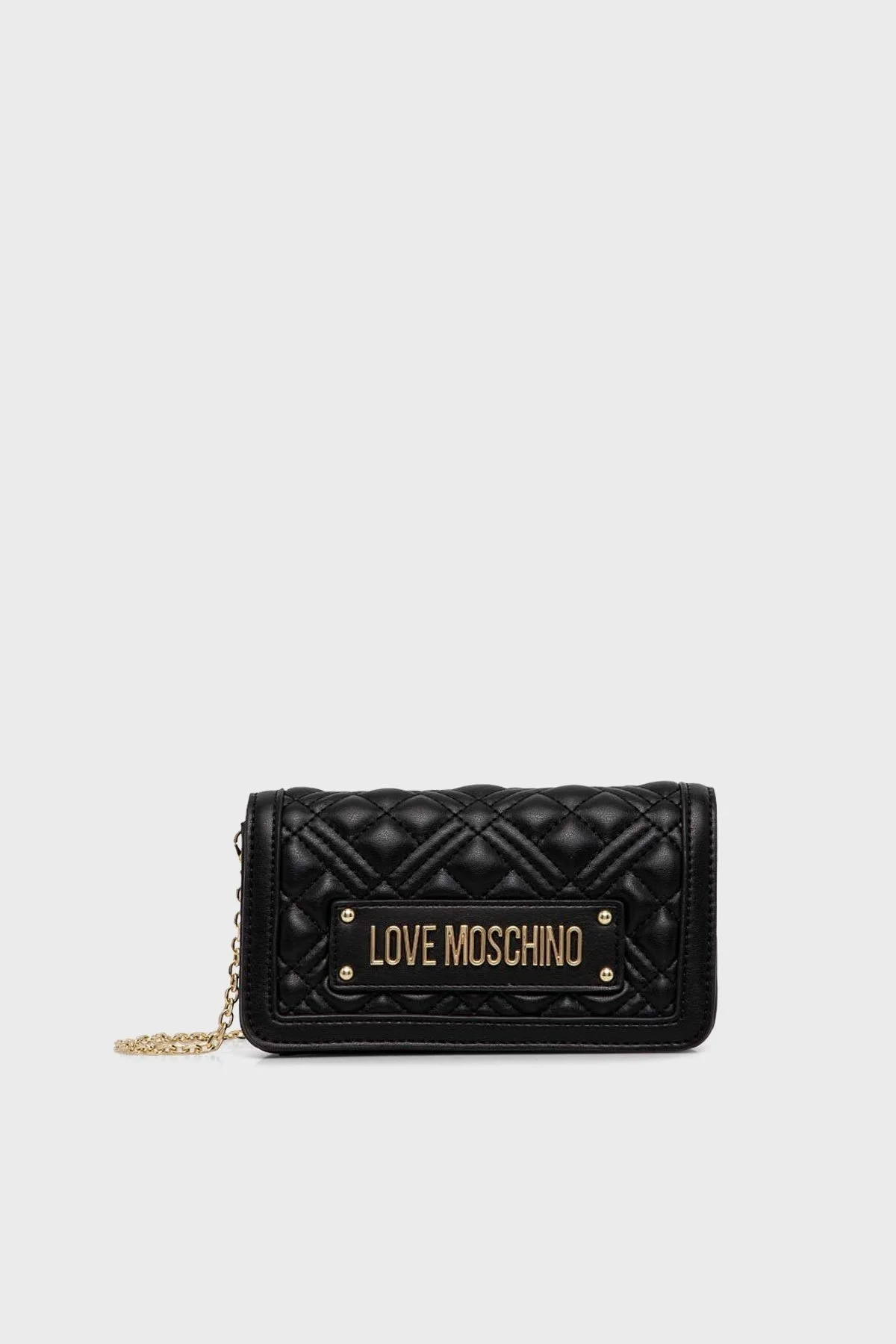 Love Moschino Kapitoneli Çıkarılabilir Zincir Askılı Bayan Çanta JC5681PP1LLA0000 SİYAH - 1