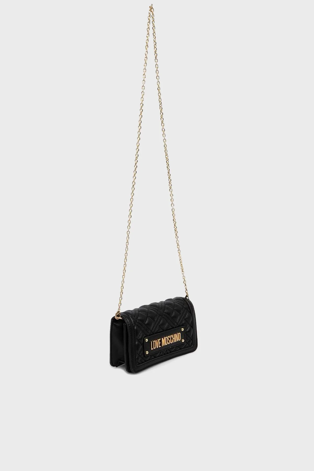 Love Moschino Kapitoneli Çıkarılabilir Zincir Askılı Bayan Çanta JC5681PP1LLA0000 SİYAH - 7