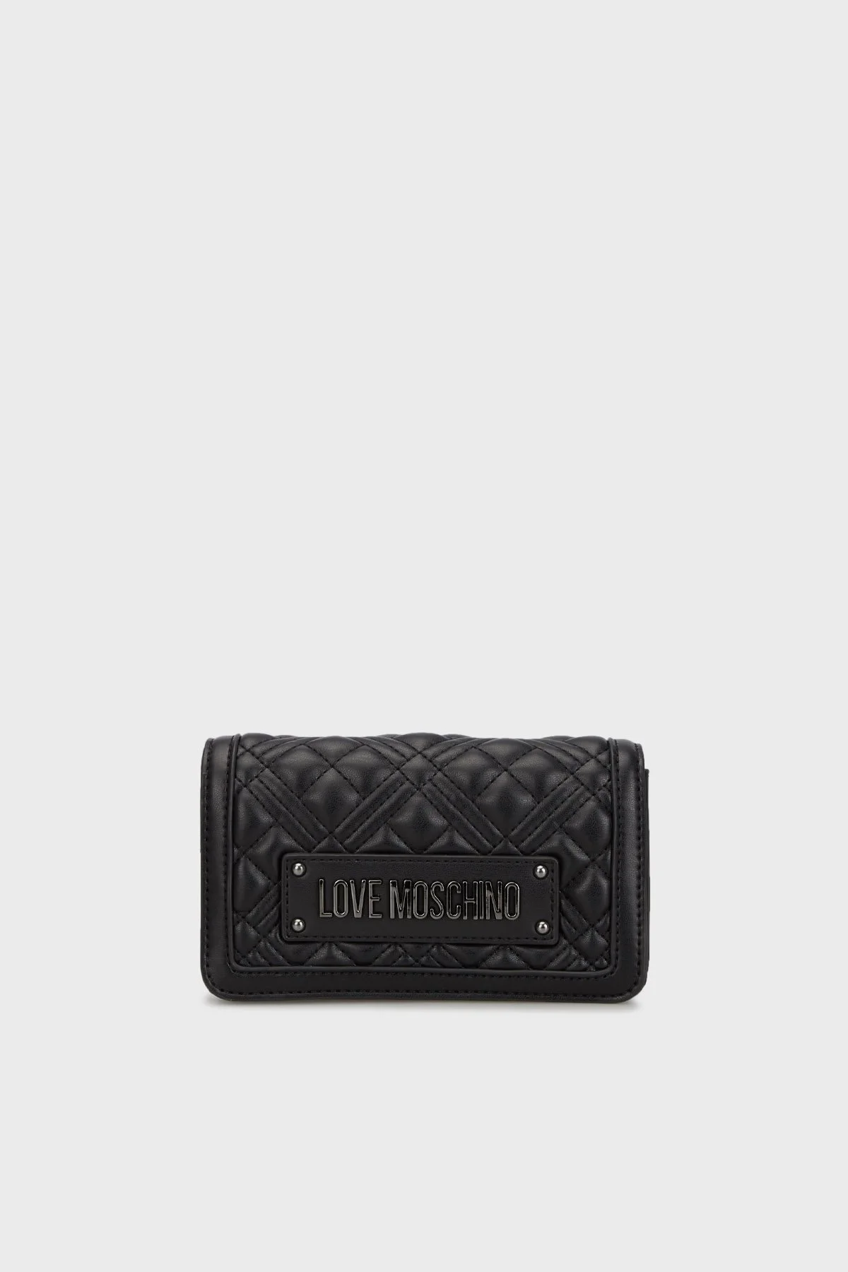 Love Moschino Kapitoneli Çıkarılabilir Zincir Askılı Bayan Çanta JC5681PP1LLA000A SİYAH - 4