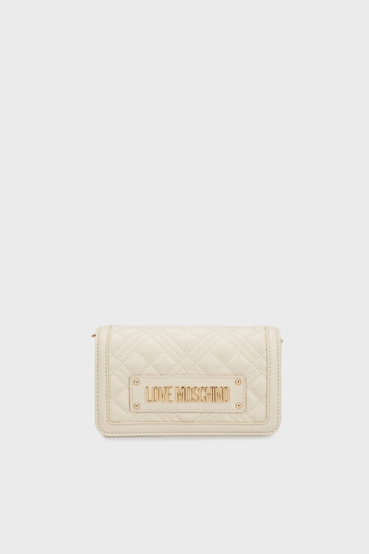 Love Moschino Kapitoneli Çıkarılabilir Zincir Askılı Bayan Çanta JC5681PP1LLA0110 BEJ - 4