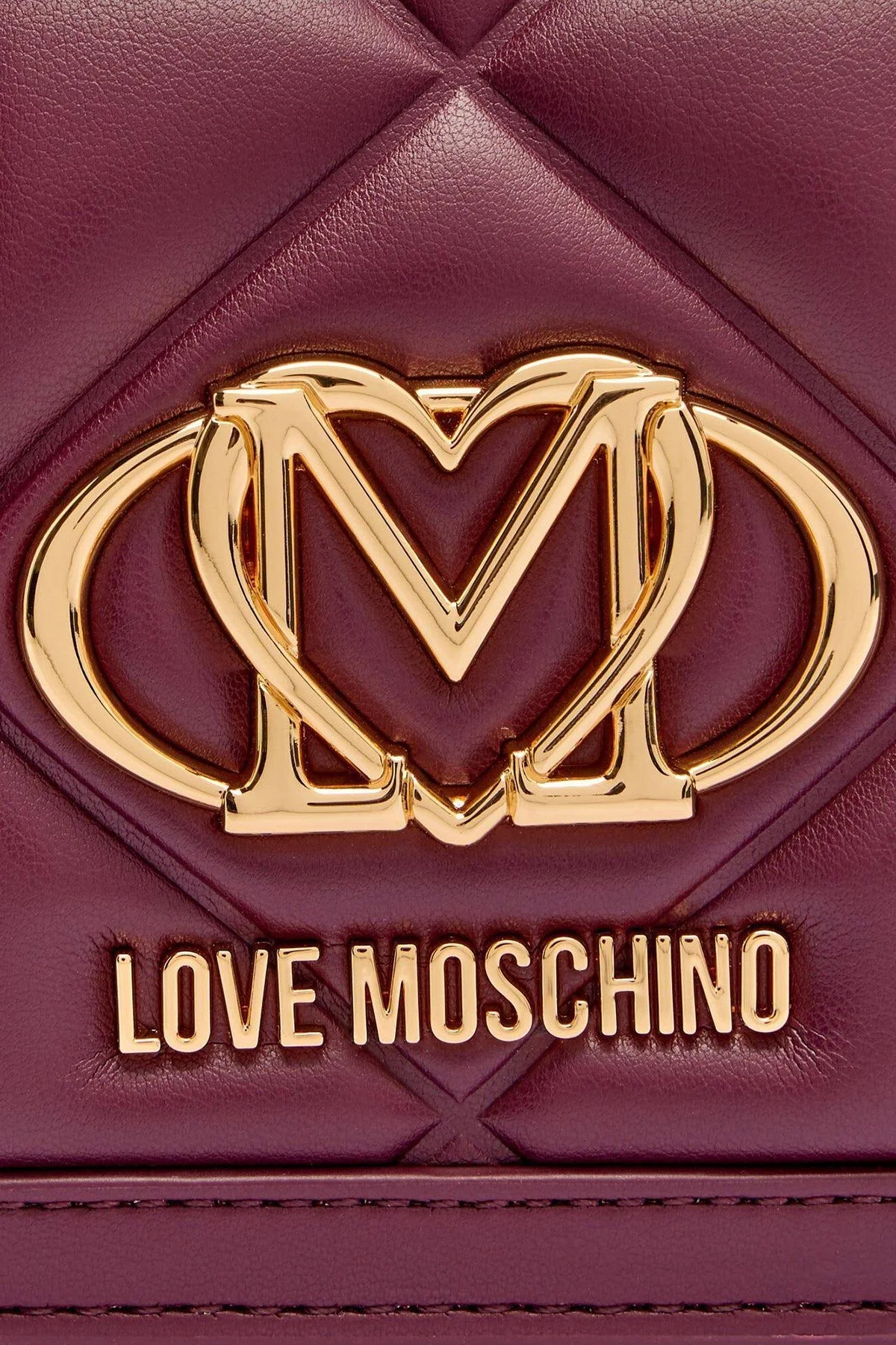 Love Moschino Kapitoneli Çıkarılabilir Zincir Askılı Portföy Bayan Cüzdan JC5640PP1NLC0552 MOR - 7