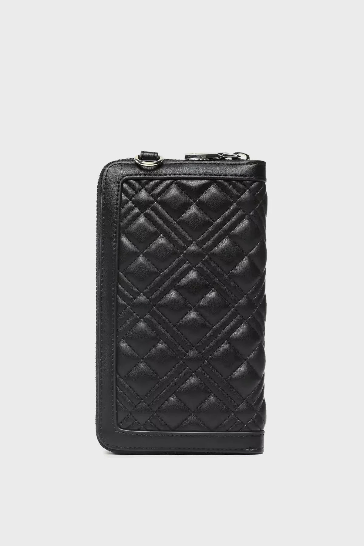 Love Moschino Kapitoneli Çıkarılabilir Zincir Askılı Portföy Bayan Cüzdan JC5682PP0LLA0000 SİYAH - 2