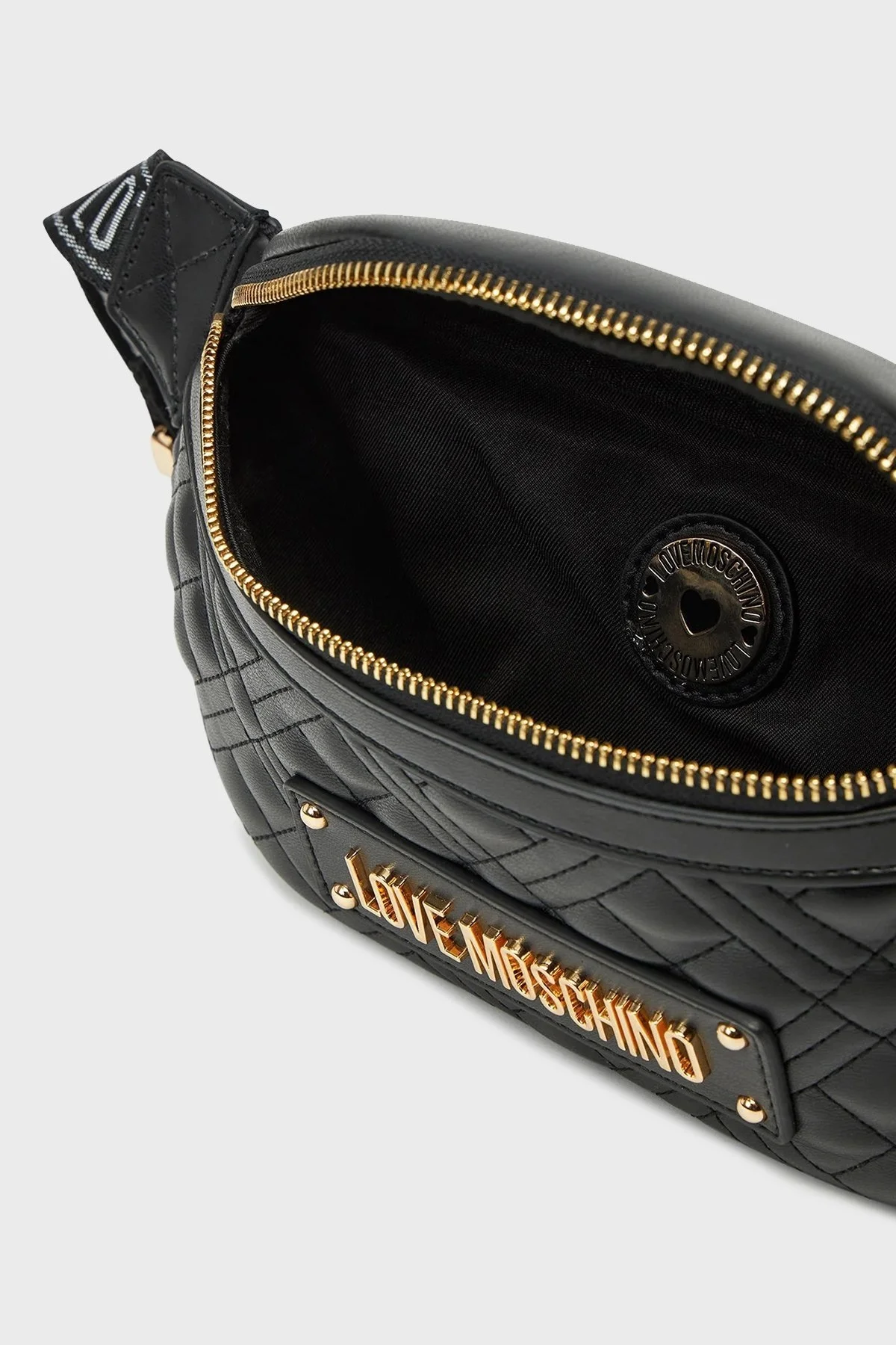Love Moschino Kapitoneli Logolu Ayarlanabilir Askılı Bayan Çanta JC4003PP0LLA0000 SİYAH - 4