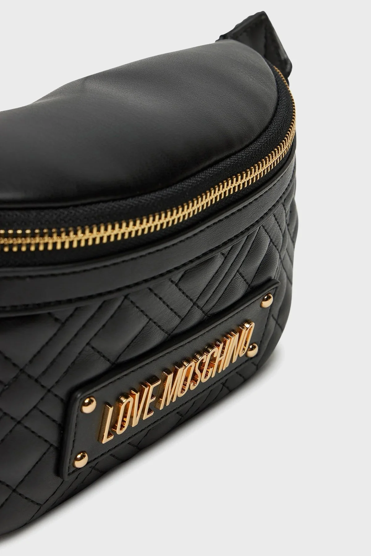Love Moschino Kapitoneli Logolu Ayarlanabilir Askılı Bayan Çanta JC4003PP0LLA0000 SİYAH - 5