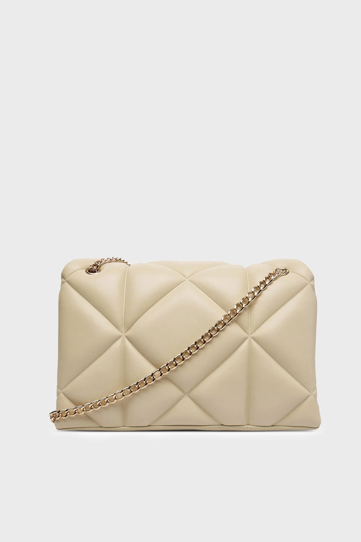 Love Moschino Kapitoneli Logolu Zincir Askılı Bayan Çanta JC4041PP1OLC0129 BEJ - 3