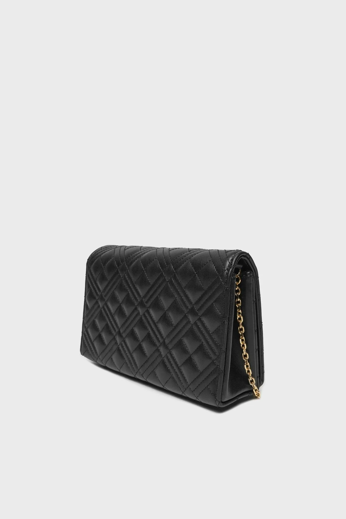 Love Moschino Kapitoneli Logolu Zincir Askılı Bayan Çanta JC4079PP0LLA0000 SİYAH - 3