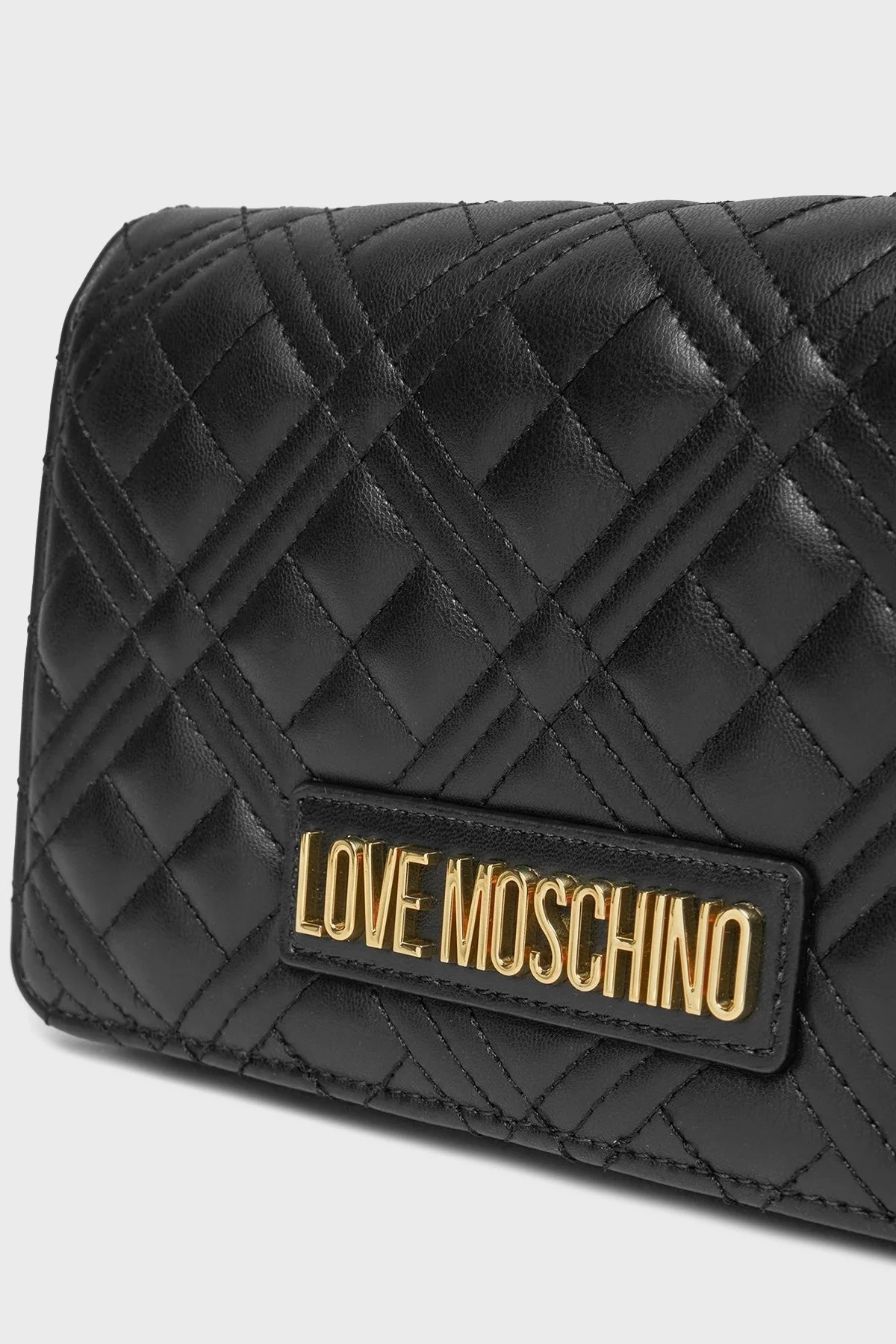 Love Moschino Kapitoneli Logolu Zincir Askılı Bayan Çanta JC4079PP0LLA0000 SİYAH - 5
