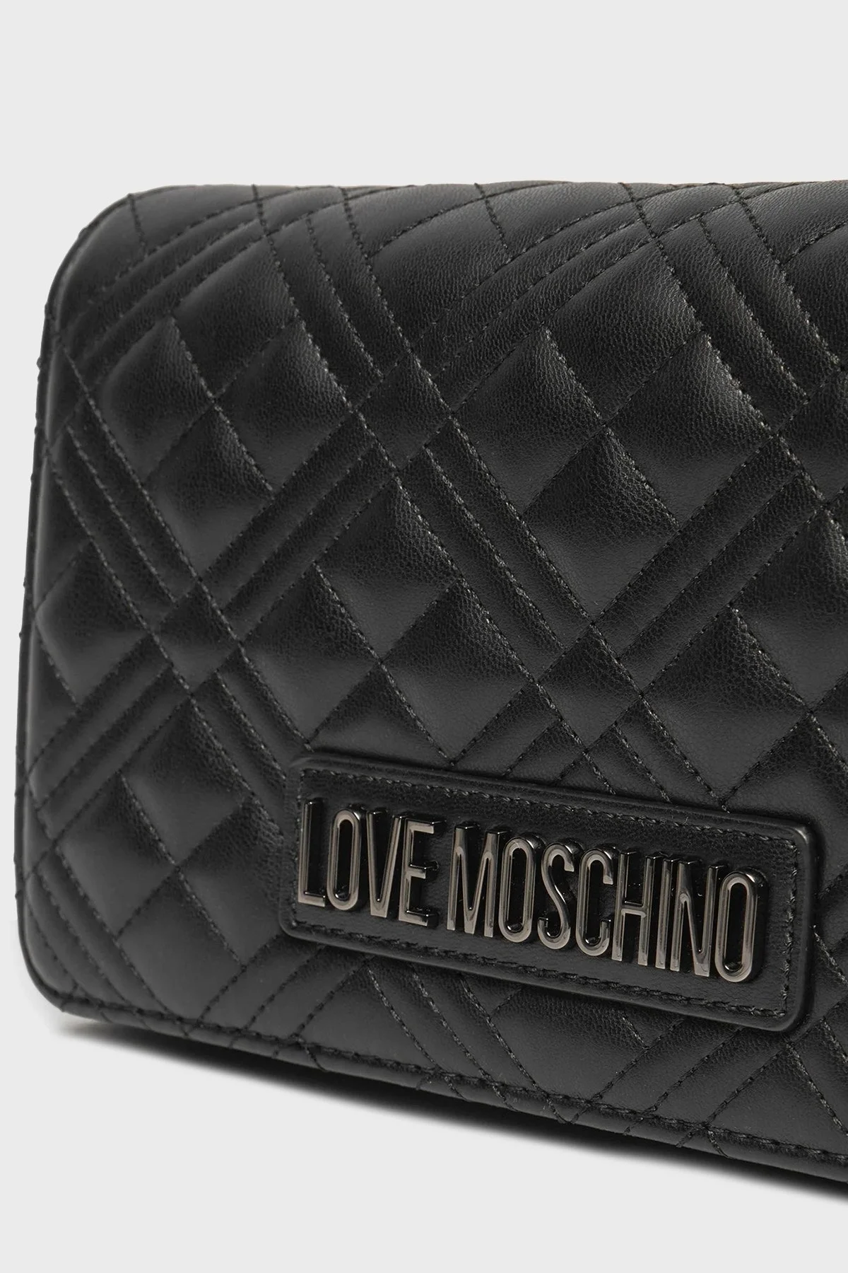 Love Moschino Kapitoneli Logolu Zincir Askılı Bayan Çanta JC4079PP0LLA000A SİYAH - 5