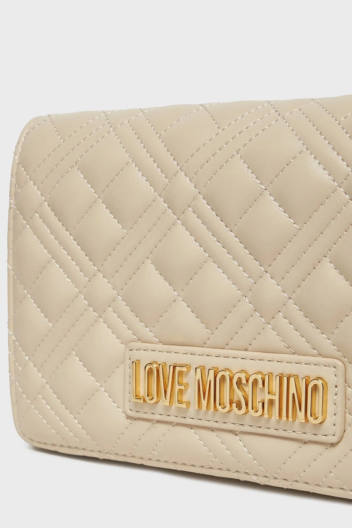 Love Moschino Kapitoneli Logolu Zincir Askılı Bayan Çanta JC4079PP0LLA0110 EKRU - 5
