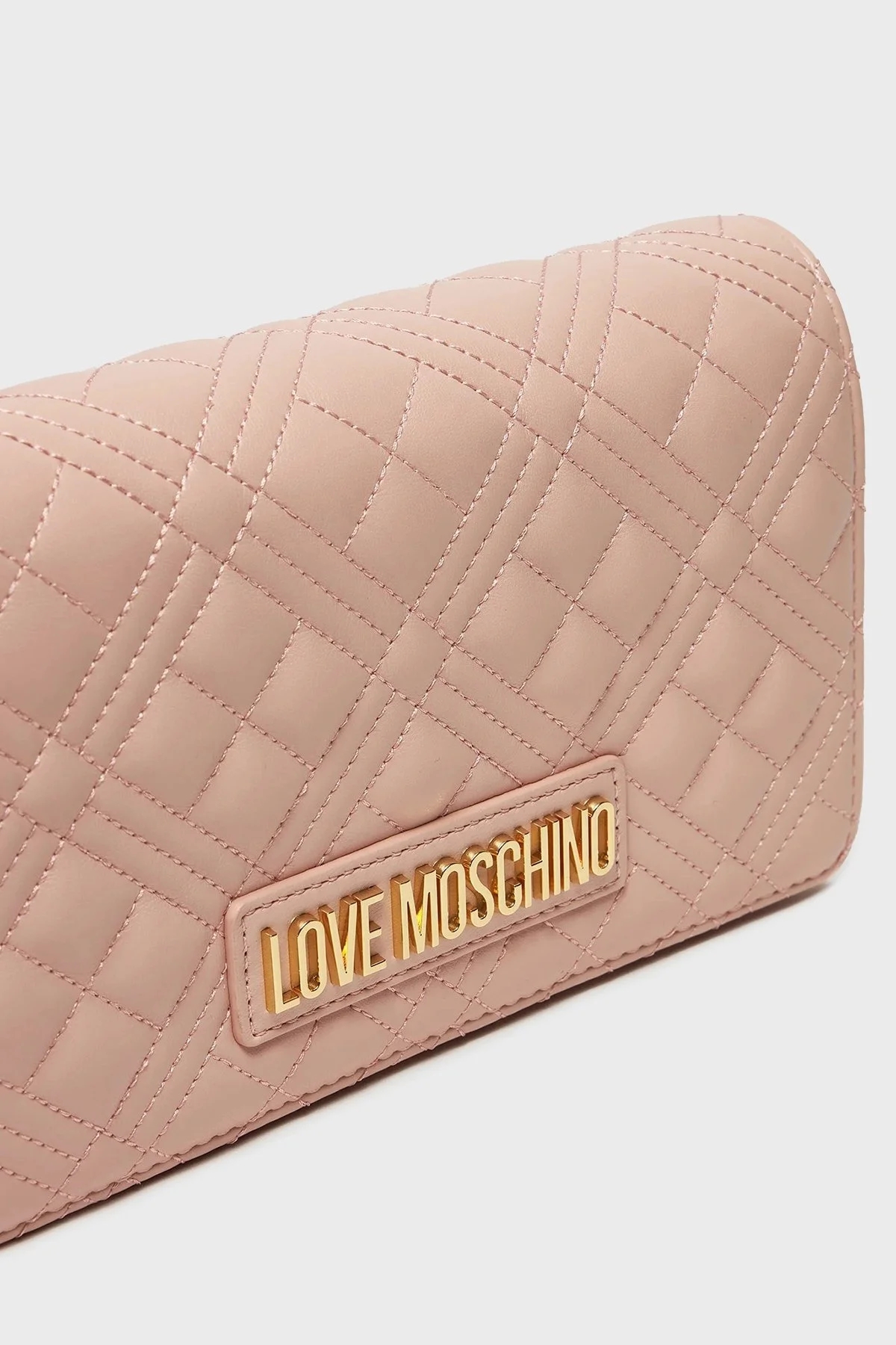 Love Moschino Kapitoneli Logolu Zincir Askılı Bayan Çanta JC4079PP0LLA0601 PUDRA - 9