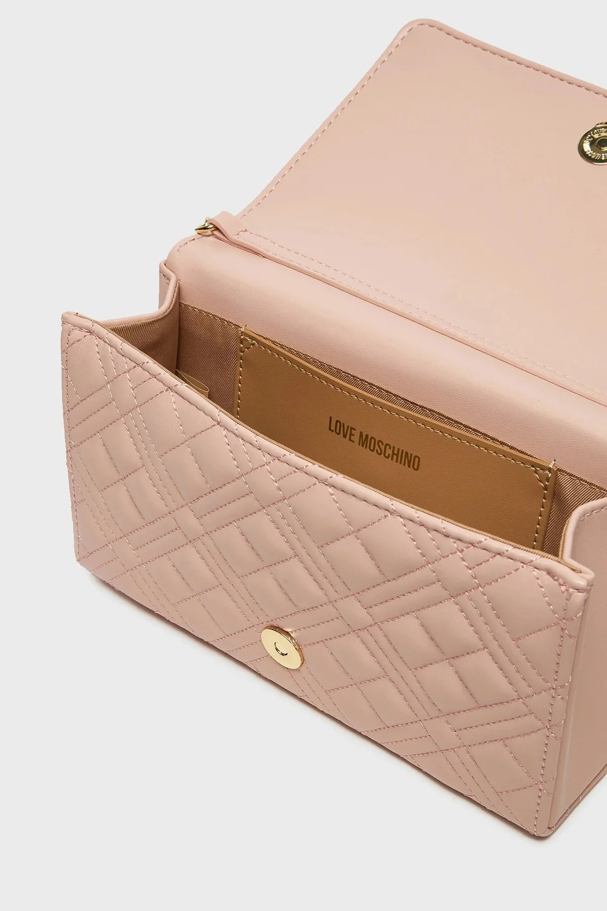 Love Moschino Kapitoneli Logolu Zincir Askılı Bayan Çanta JC4079PP0LLA0601 PUDRA - 10