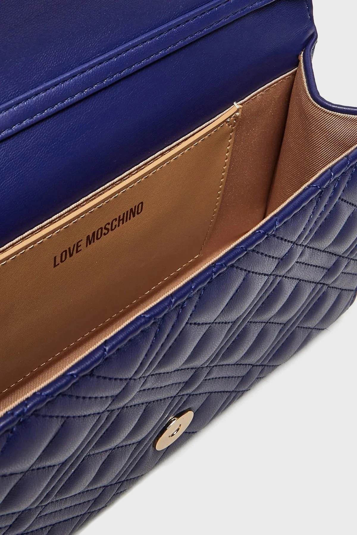 Love Moschino Kapitoneli Logolu Zincir Askılı Bayan Çanta JC4079PP0LLA0750 LACİVERT - 9