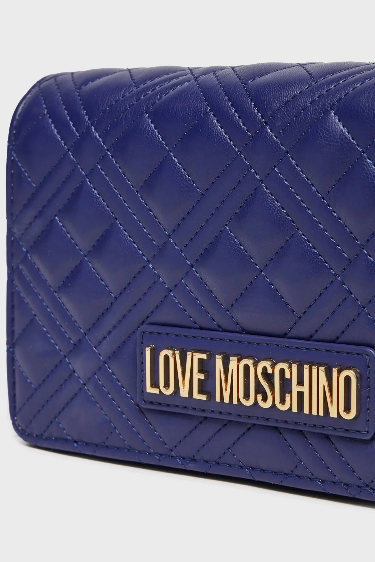 Love Moschino Kapitoneli Logolu Zincir Askılı Bayan Çanta JC4079PP0LLA0750 LACİVERT - 10