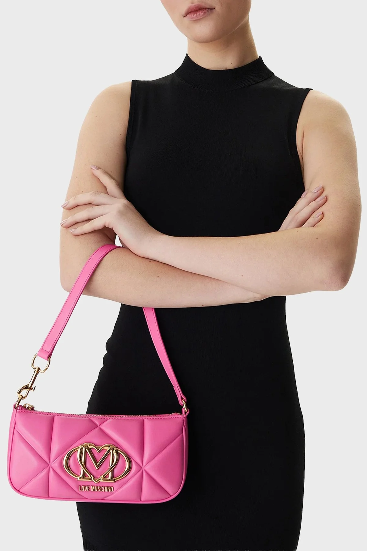 Love Moschino Kapitoneli Omuz Askılı Bayan Çanta JC4111PP1OLC0604 PEMBE - 2