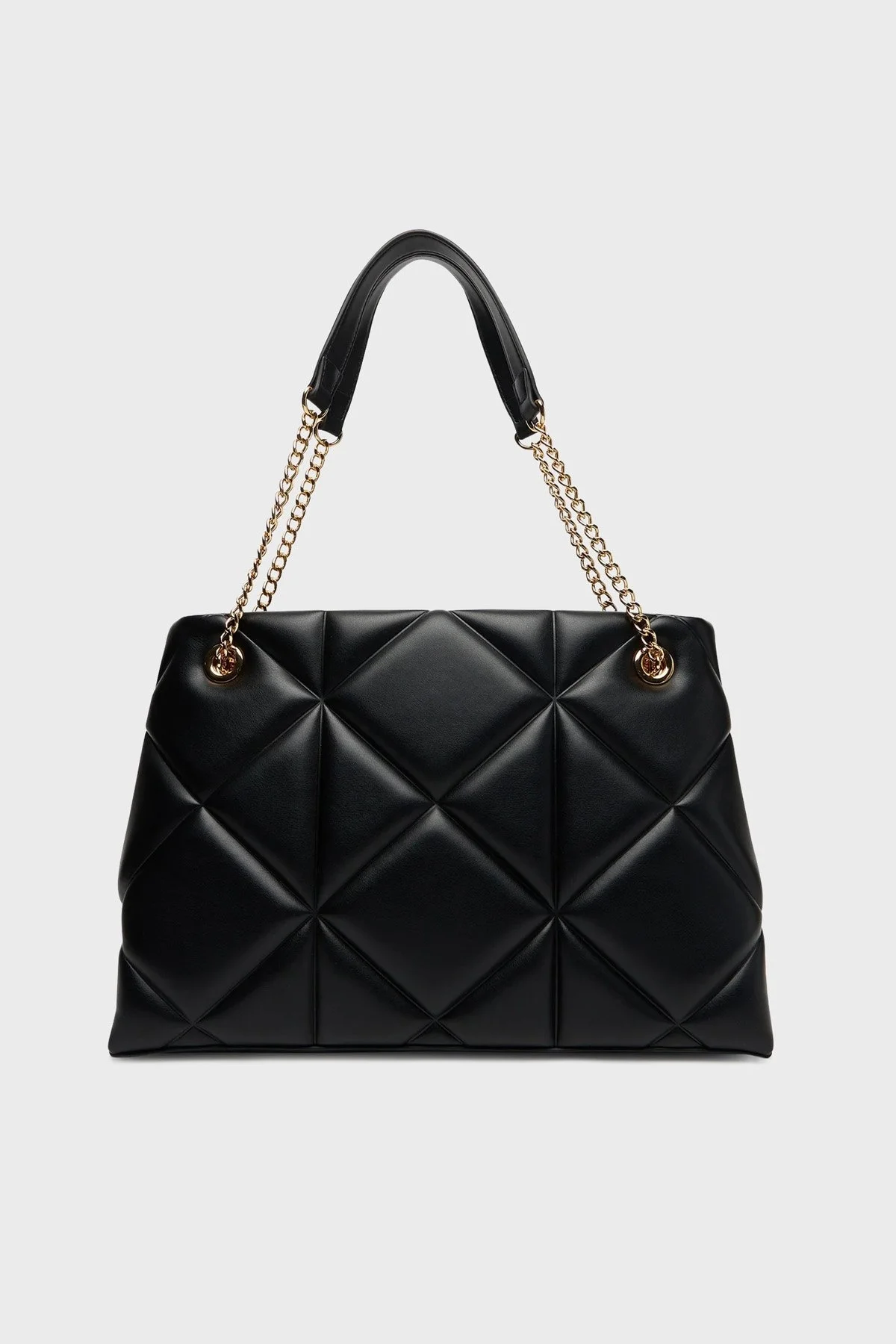 Love Moschino Kapitoneli Sabit Çift Tutma Saplı Bayan Çanta JC4040PP1NLC0000 SİYAH - 3