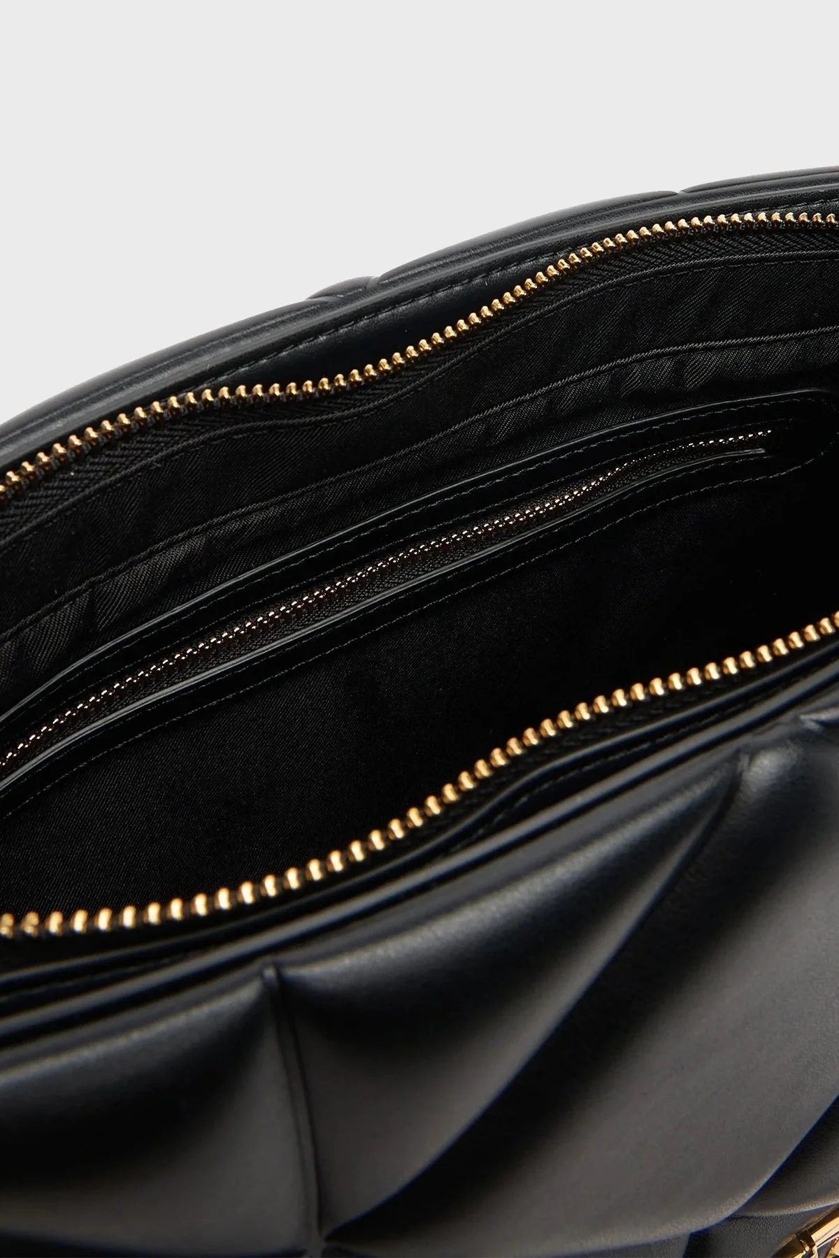 Love Moschino Kapitoneli Sabit Çift Tutma Saplı Bayan Çanta JC4040PP1NLC0000 SİYAH - 4