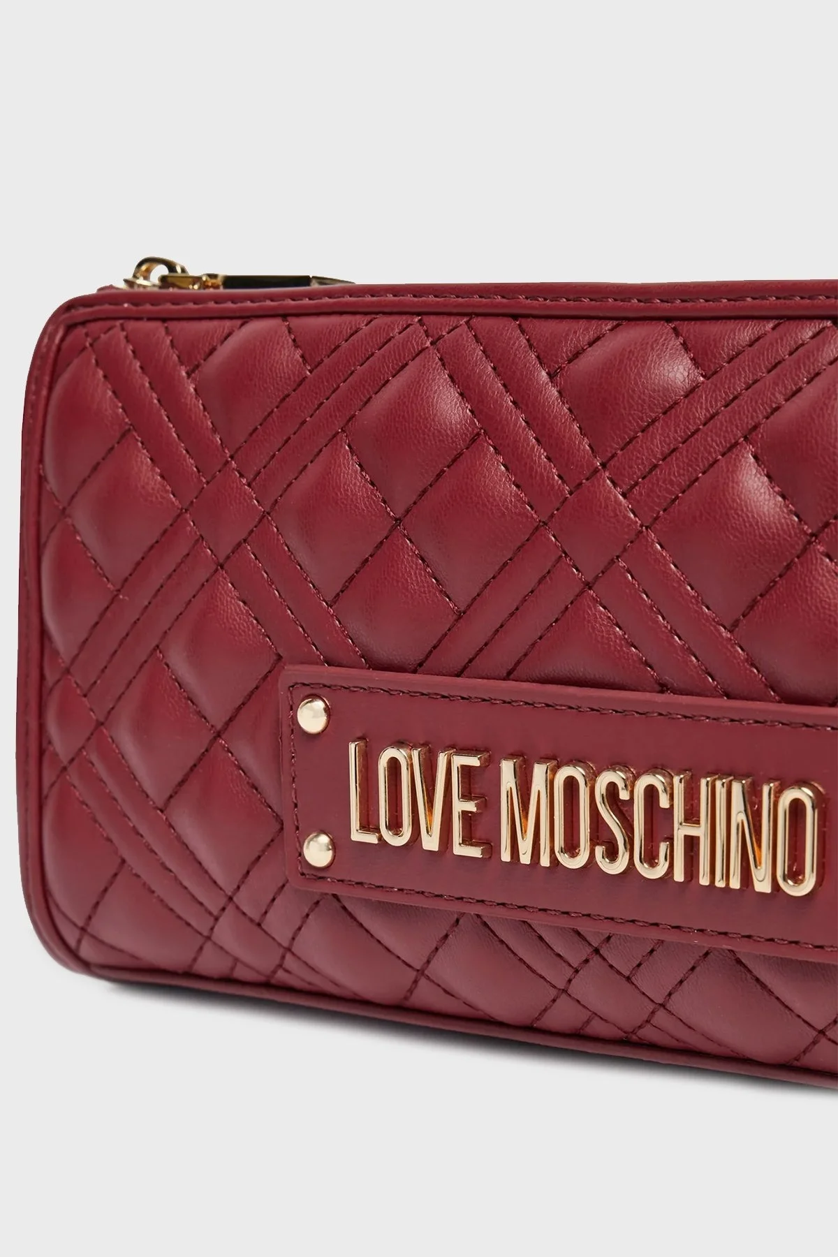 Love Moschino Kapitoneli Zincir Askılı Bayan Çanta JC4011PP1LLA0552 BORDO - 6
